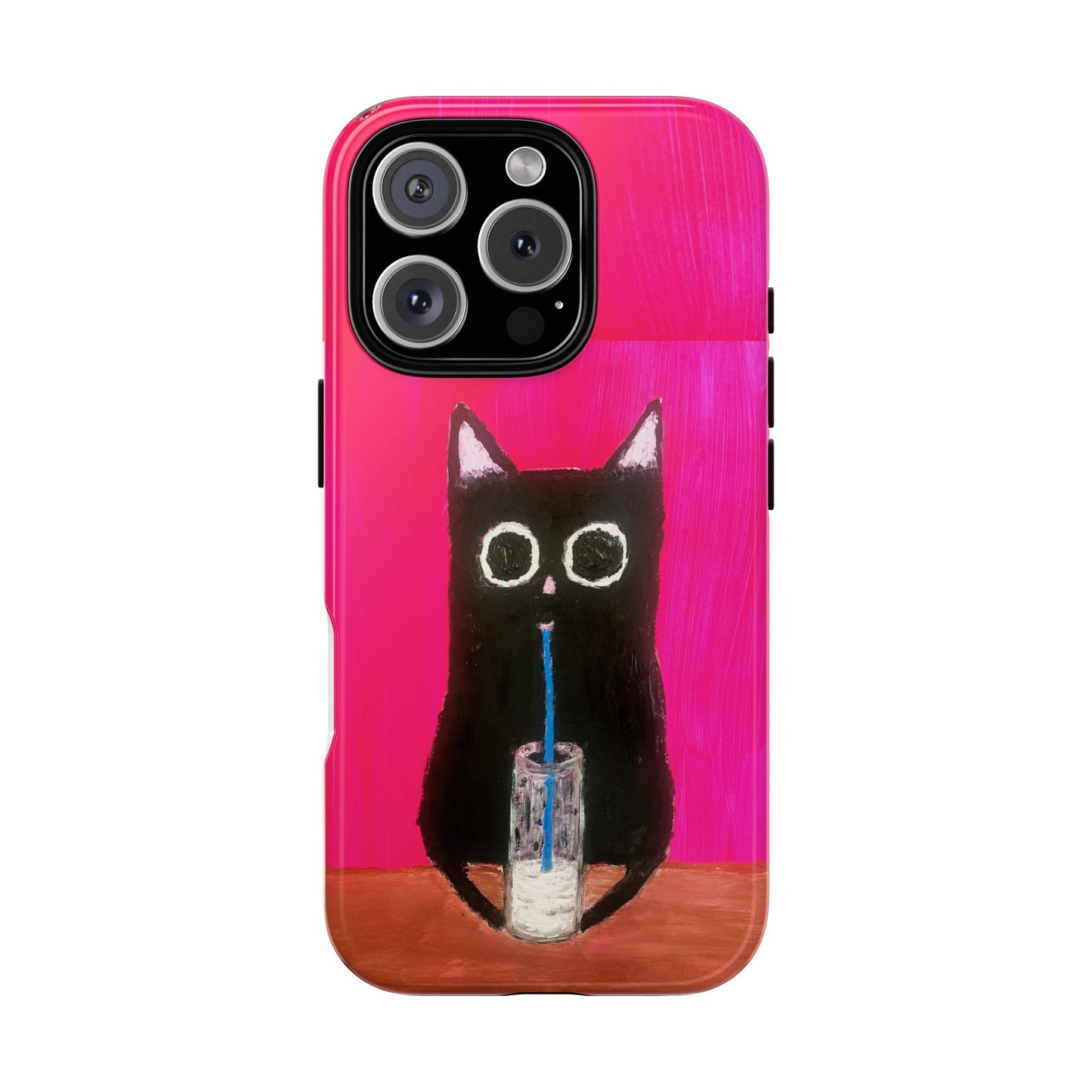 Cat Drinking Milk iPhone 16 Tough Case