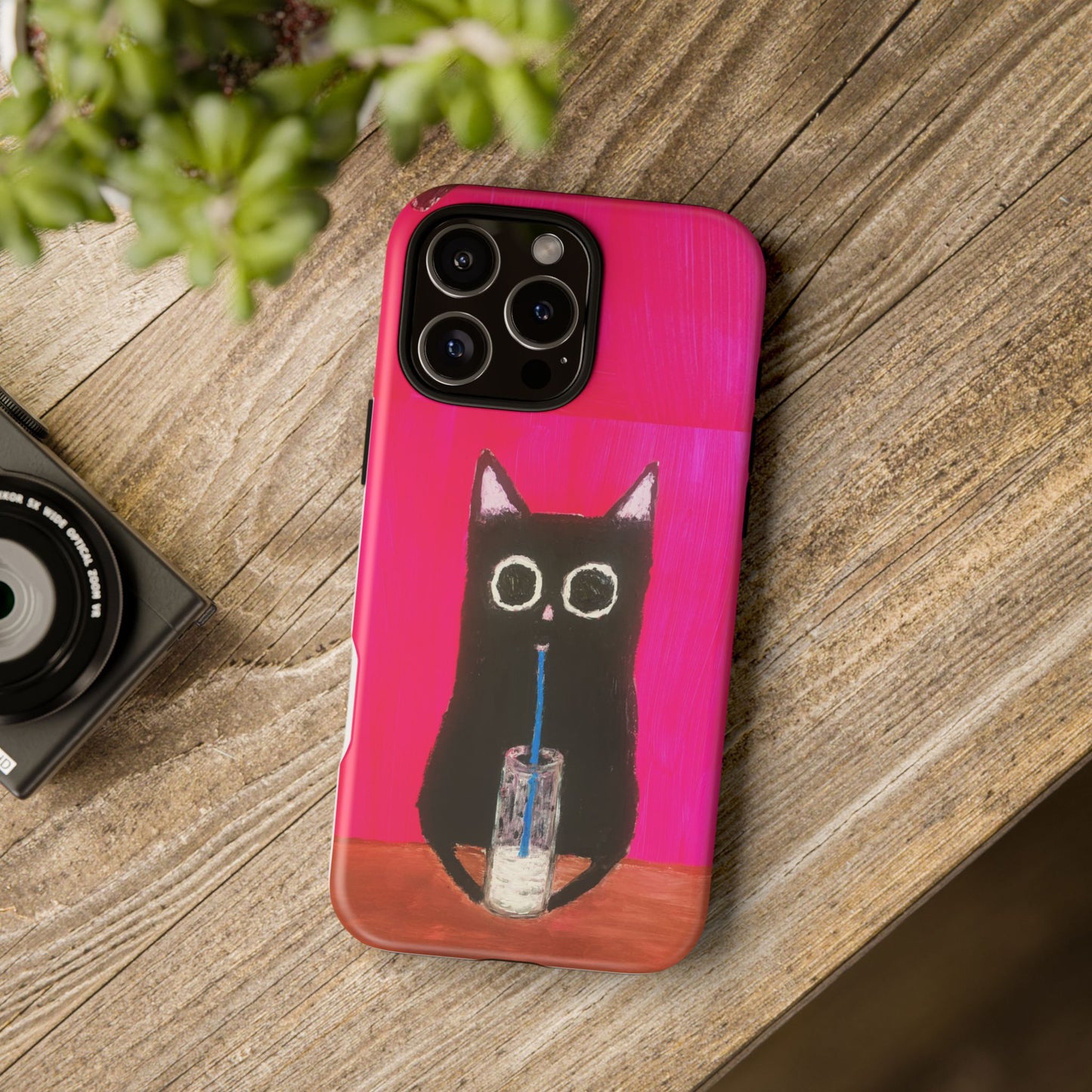 Cat Drinking Milk iPhone 16 Tough Case