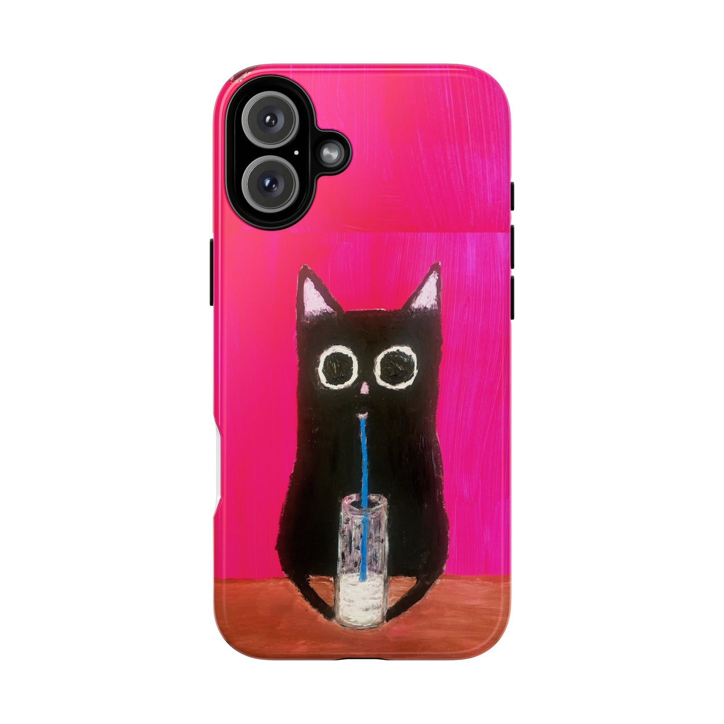 Cat Drinking Milk iPhone 16 Tough Case