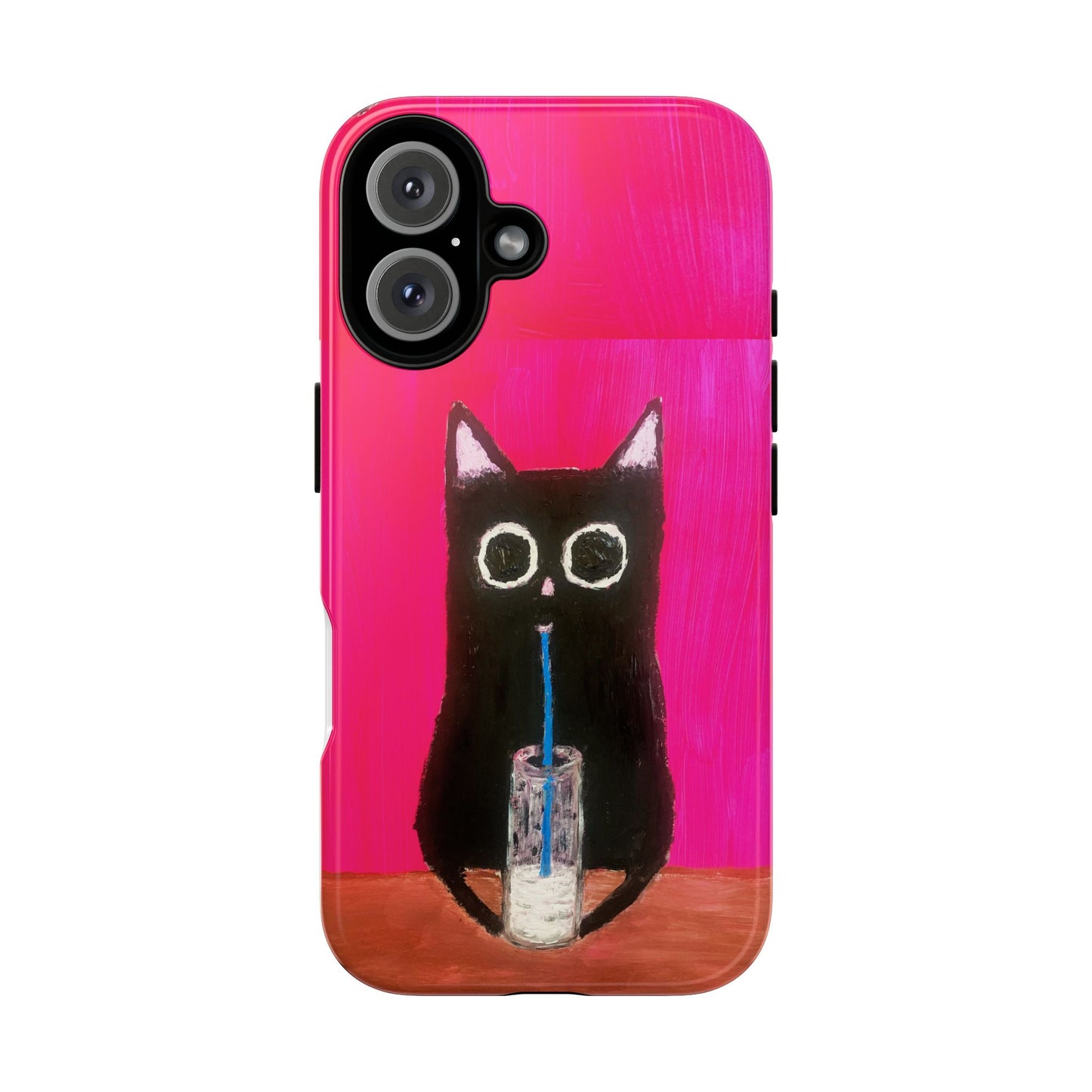 Cat Drinking Milk iPhone 16 Tough Case