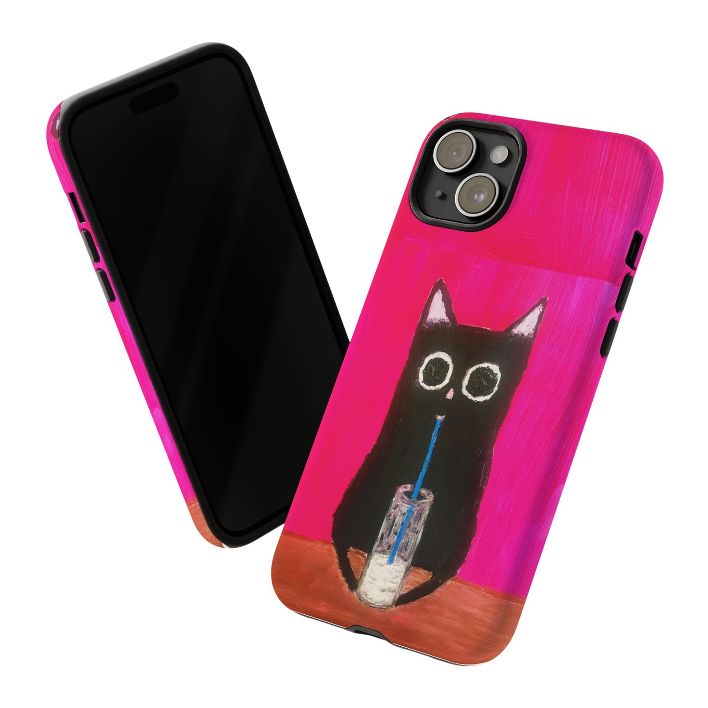 Cat Drinking Milk iPhone 16 Tough Case