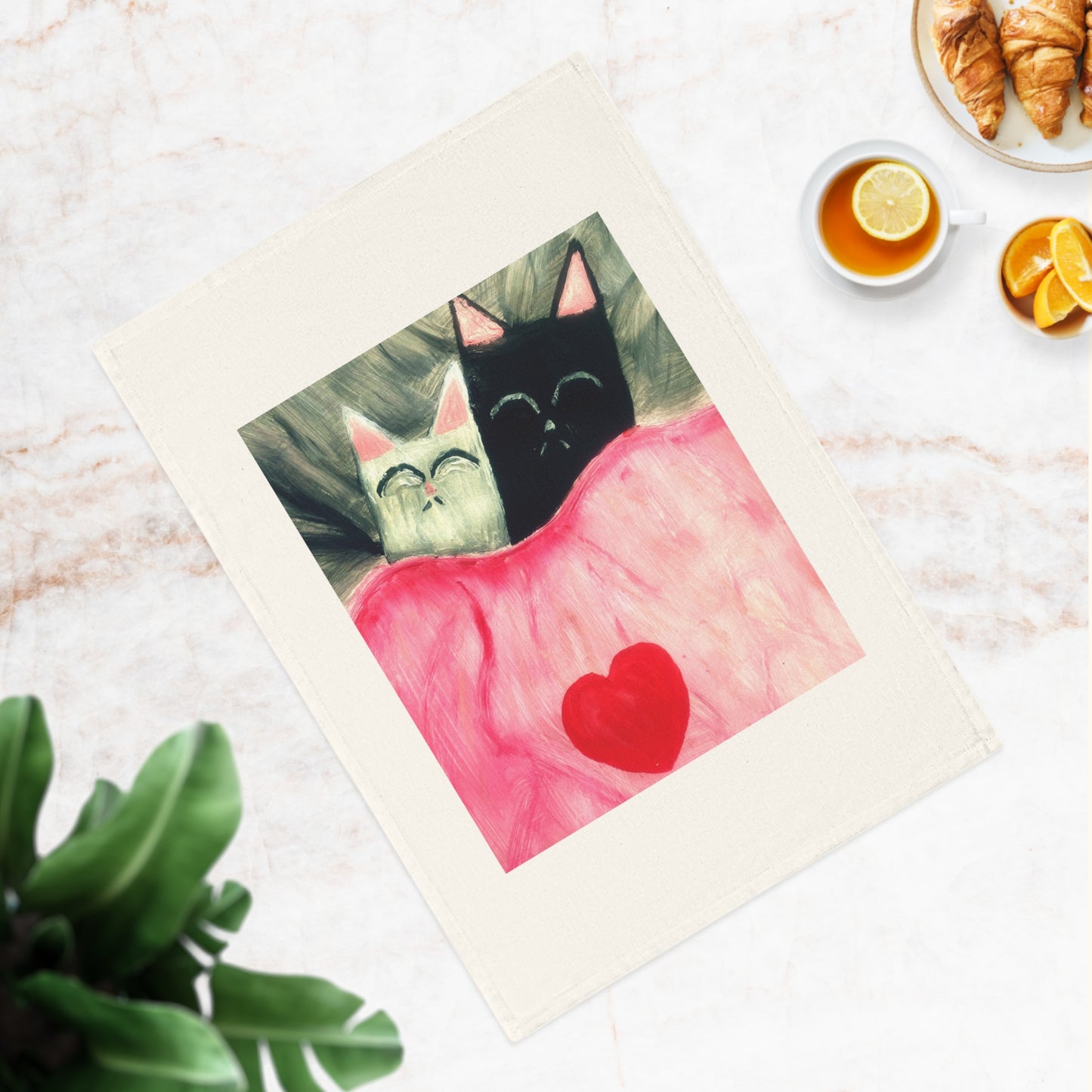 Sleeping Cats Tea Towel