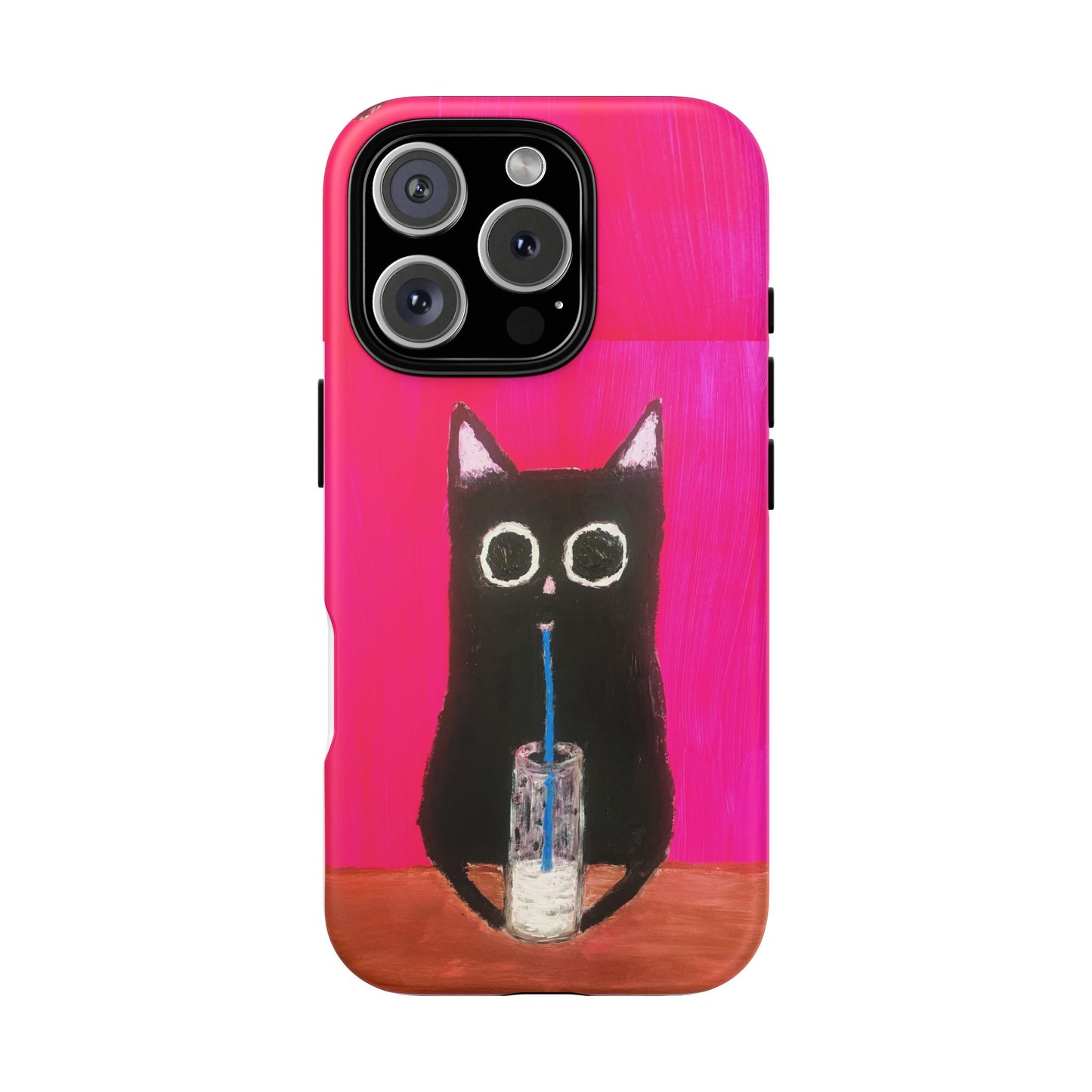 Cat Drinking Milk iPhone 16 Tough Case