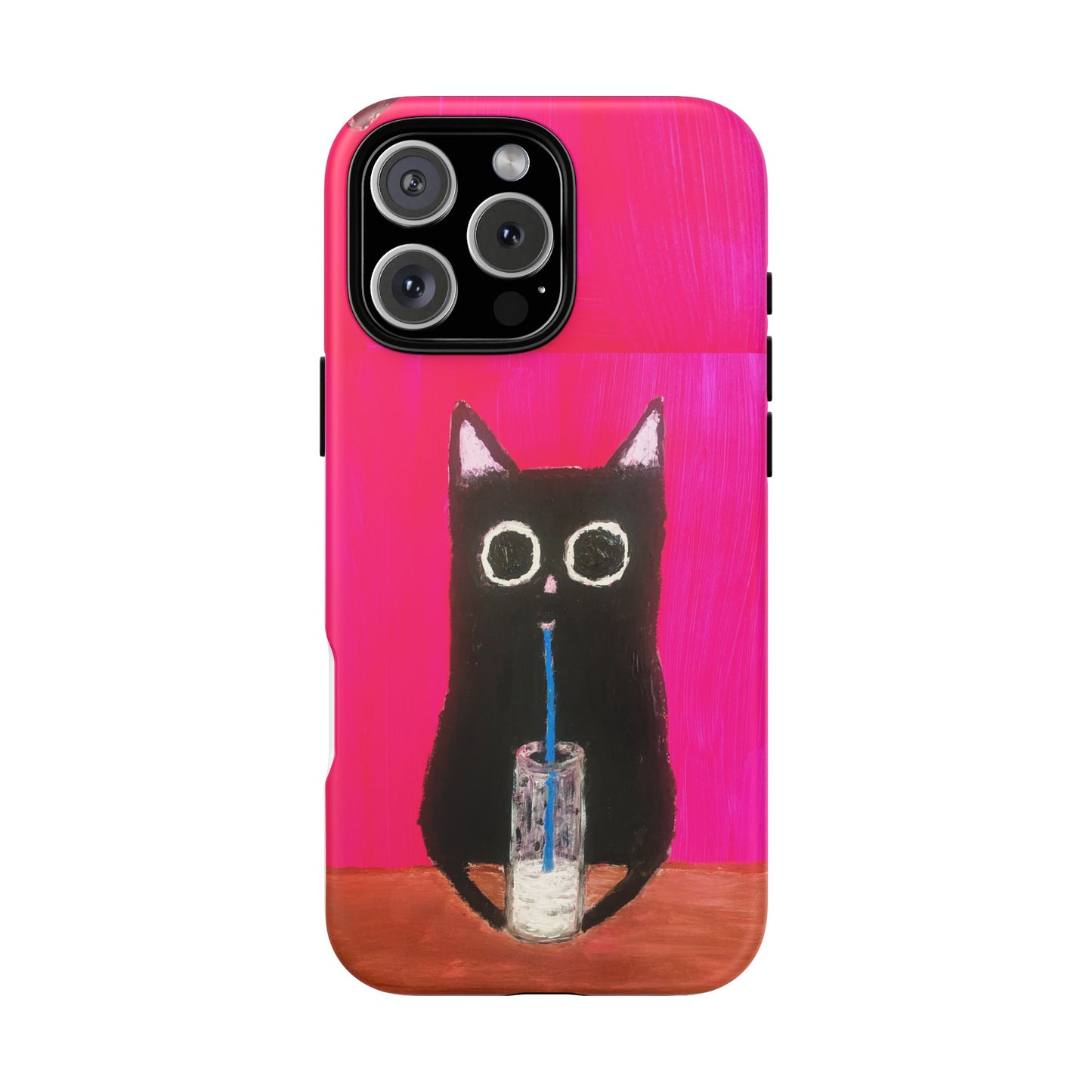 Cat Drinking Milk iPhone 16 Tough Case