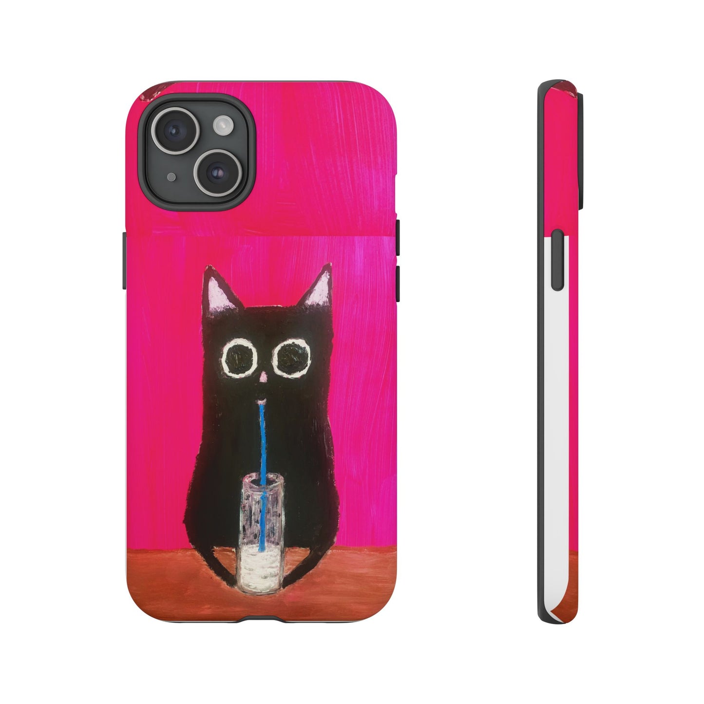 Cat Drinking Milk iPhone 16 Tough Case