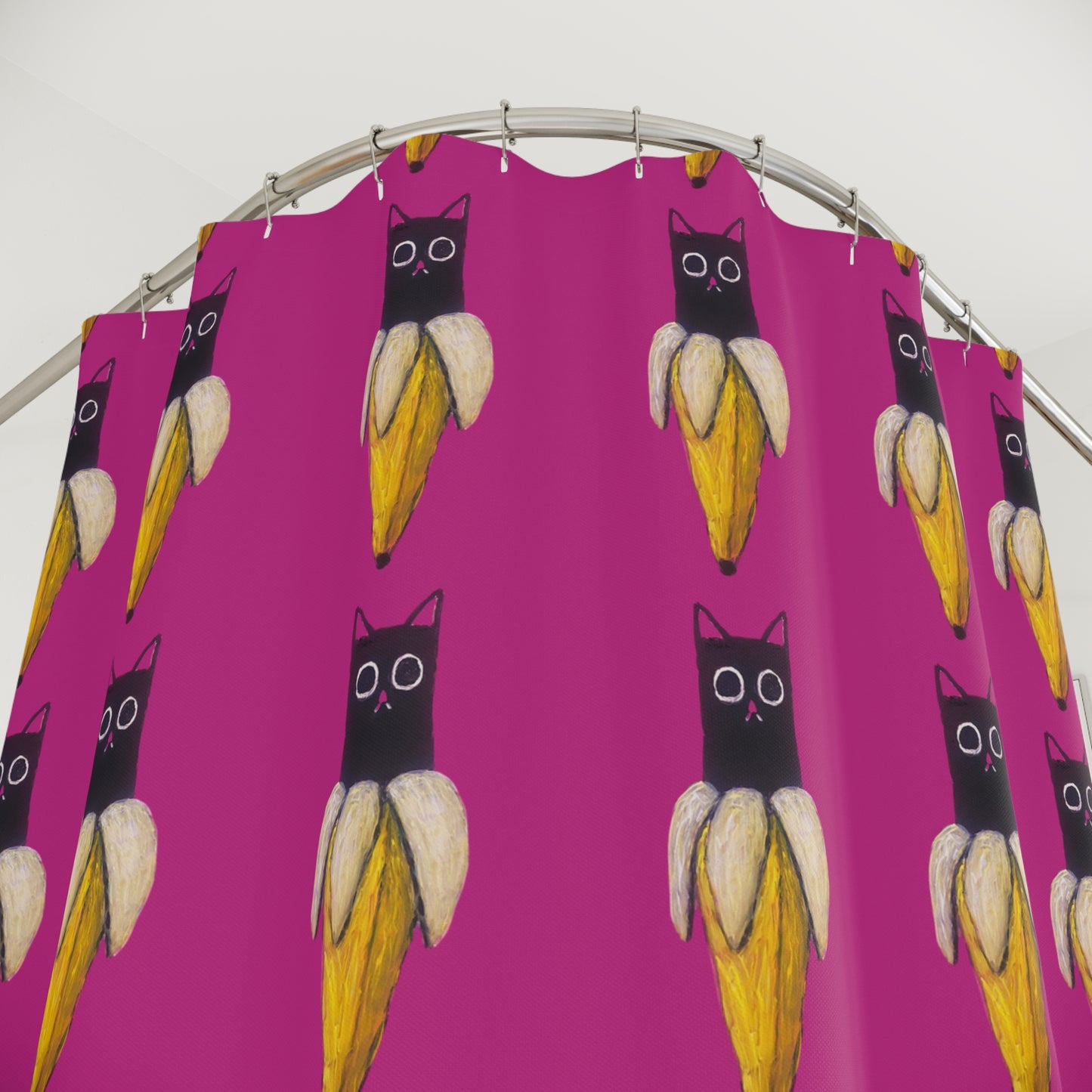 Banana Cat Shower Curtain
