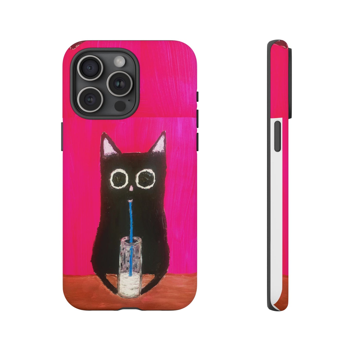 Cat Drinking Milk iPhone 16 Tough Case