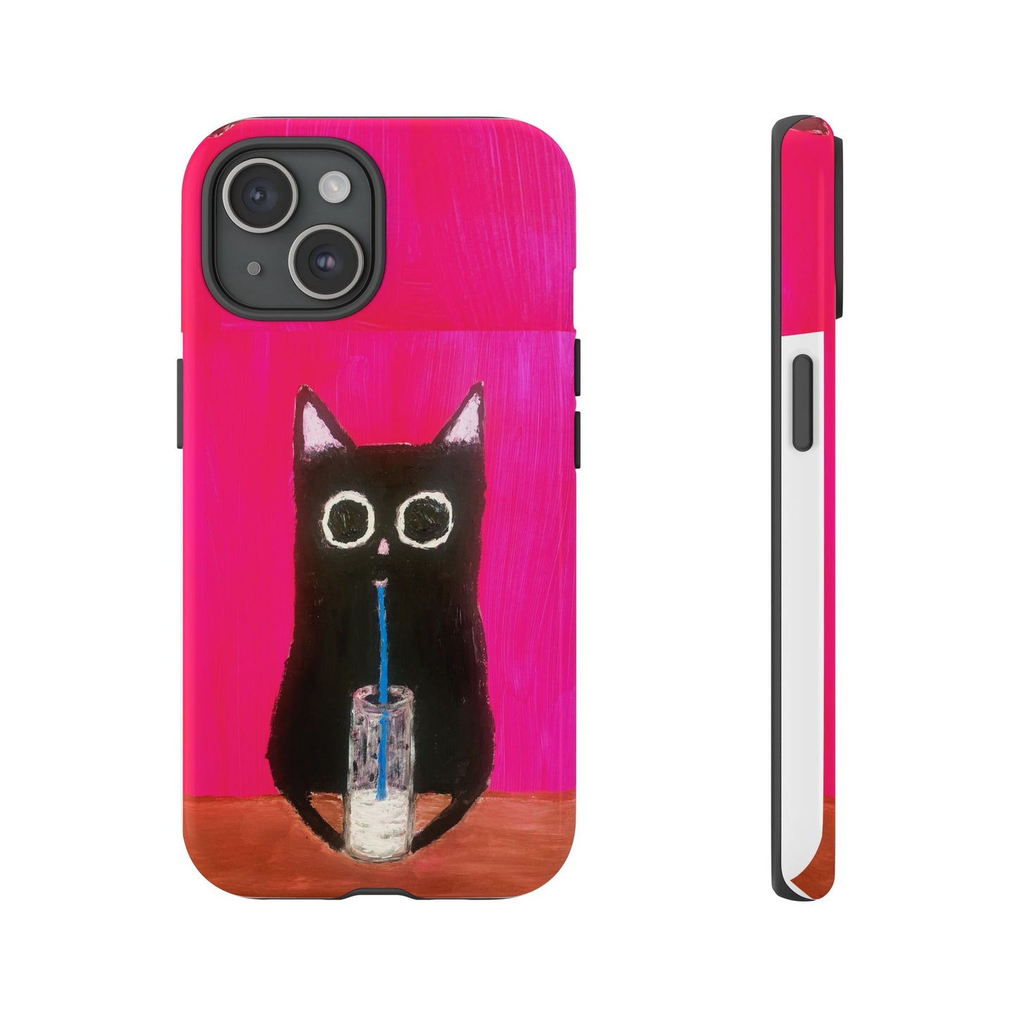 Cat Drinking Milk iPhone 16 Tough Case
