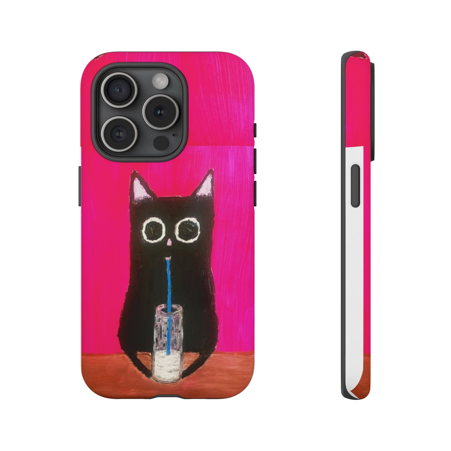Cat Drinking Milk iPhone 16 Tough Case