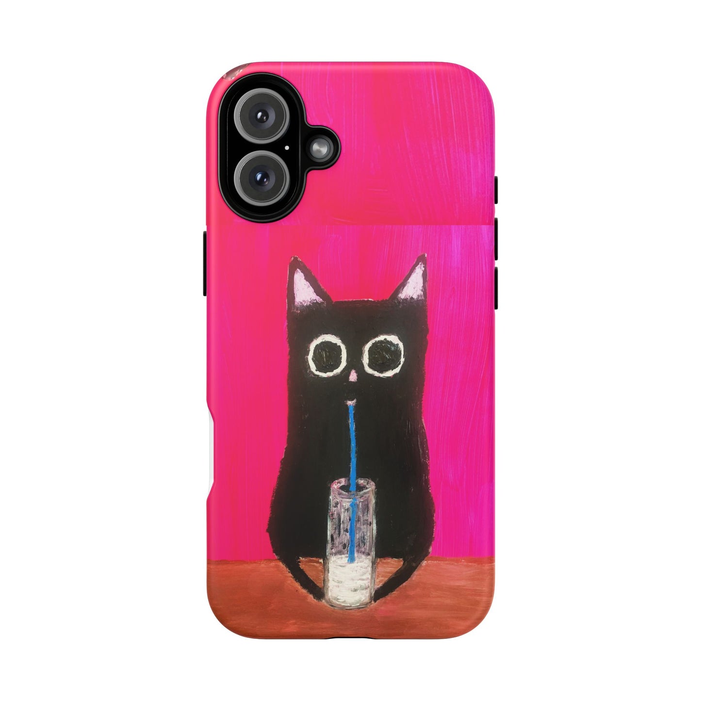 Cat Drinking Milk iPhone 16 Tough Case