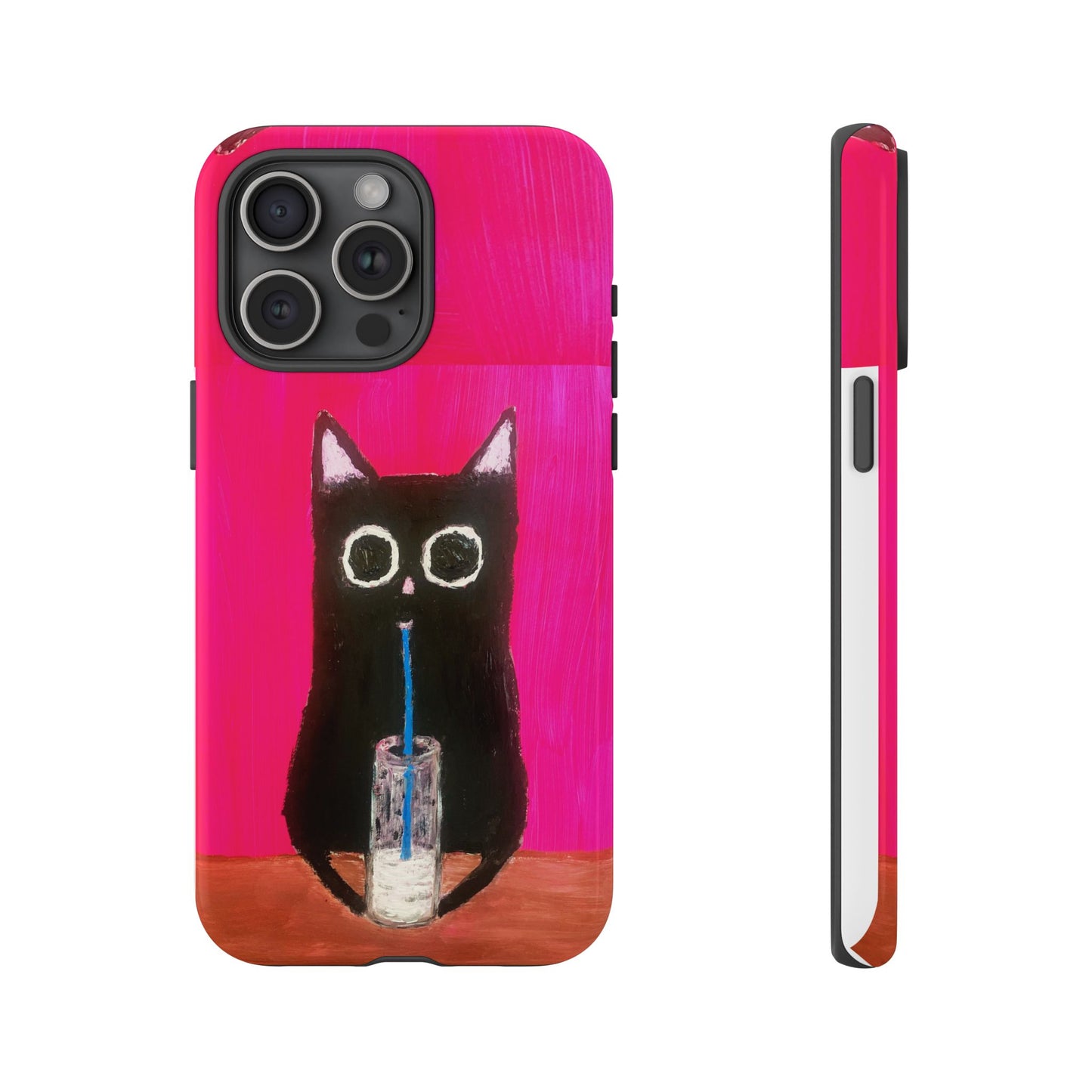 Cat Drinking Milk iPhone 16 Tough Case