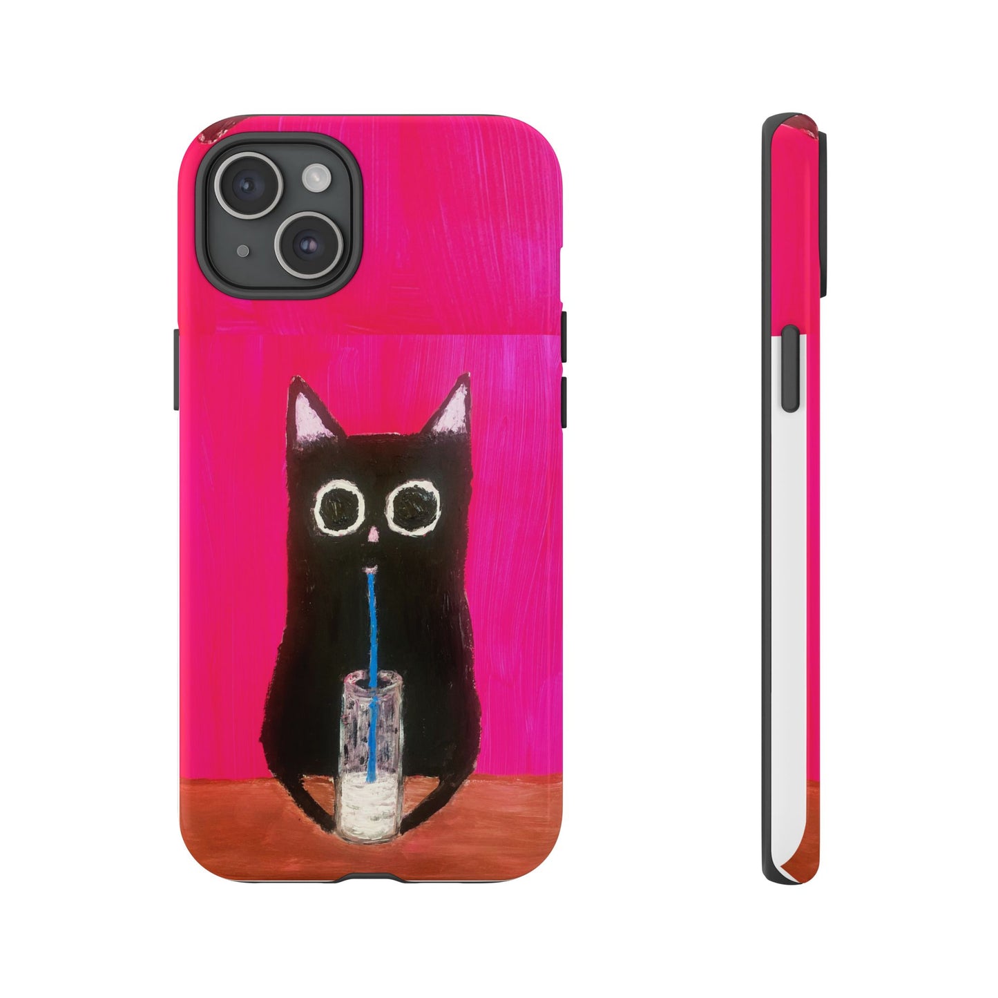 Cat Drinking Milk iPhone 16 Tough Case