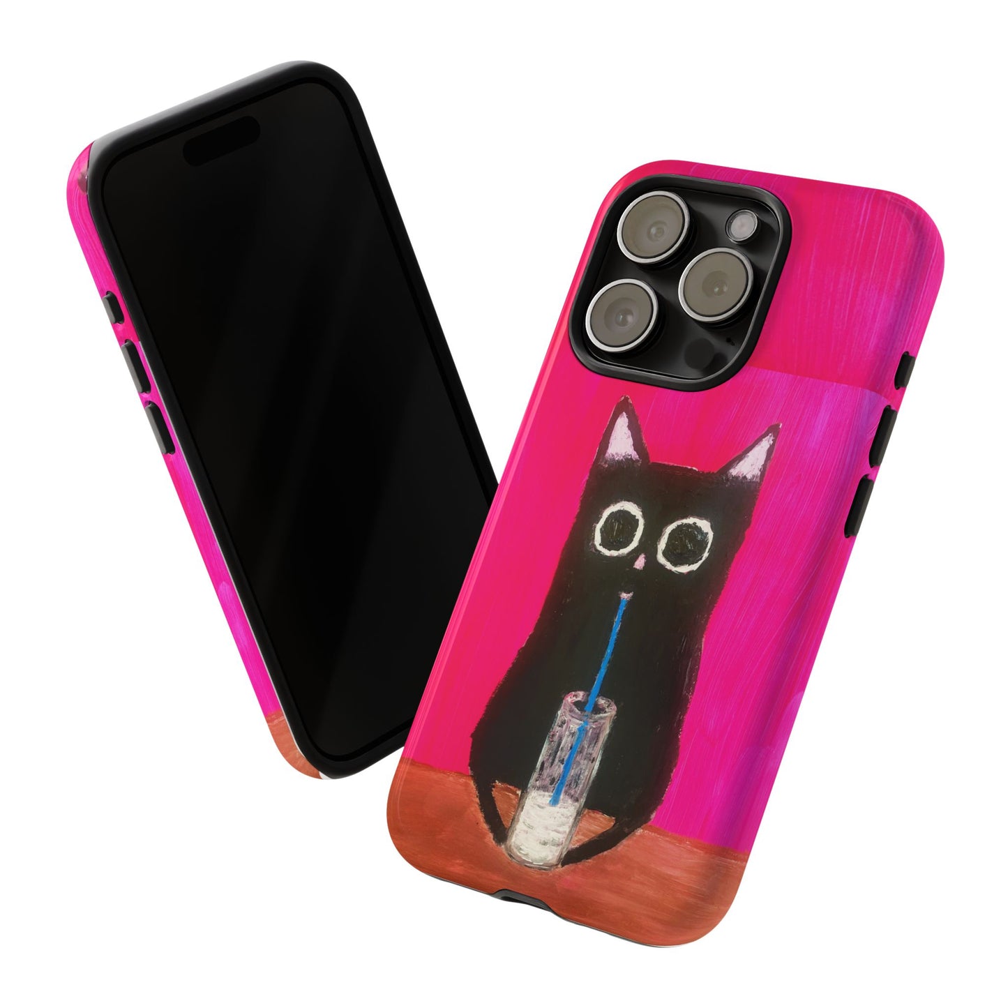 Cat Drinking Milk iPhone 16 Tough Case