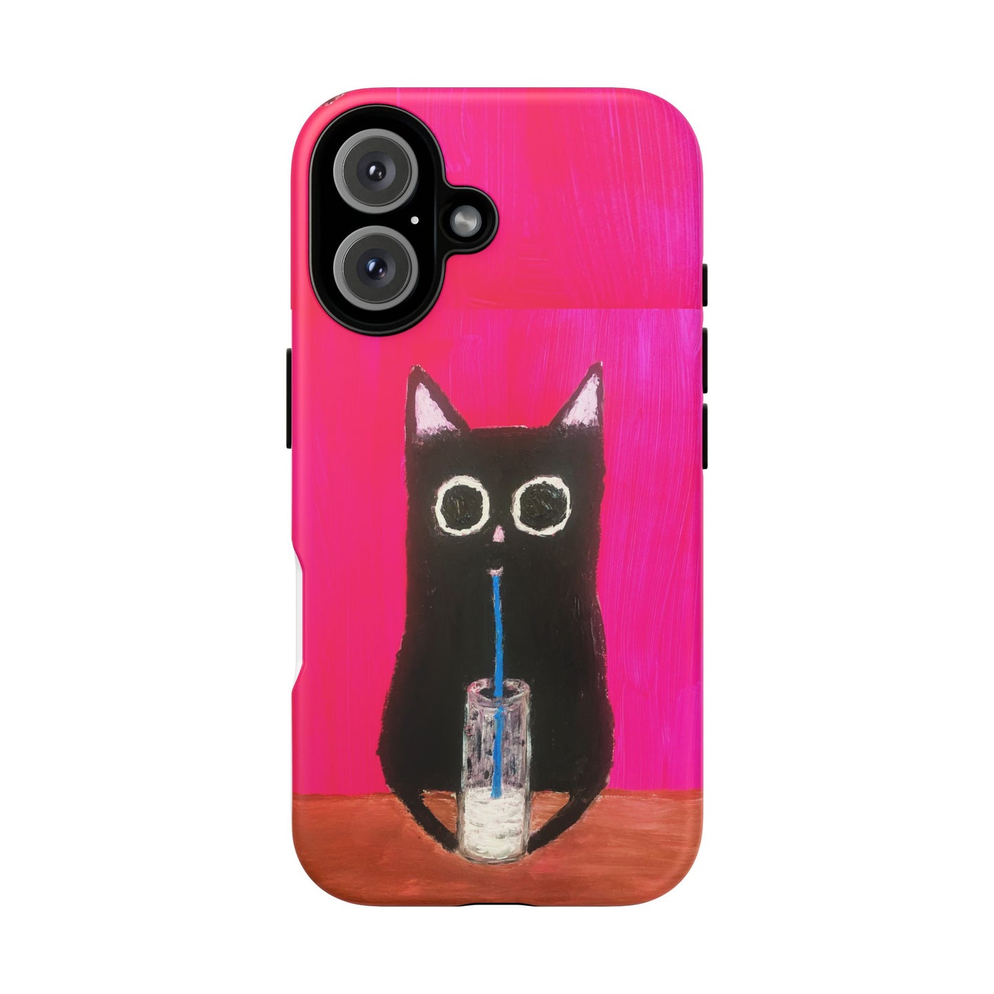 Cat Drinking Milk iPhone 16 Tough Case
