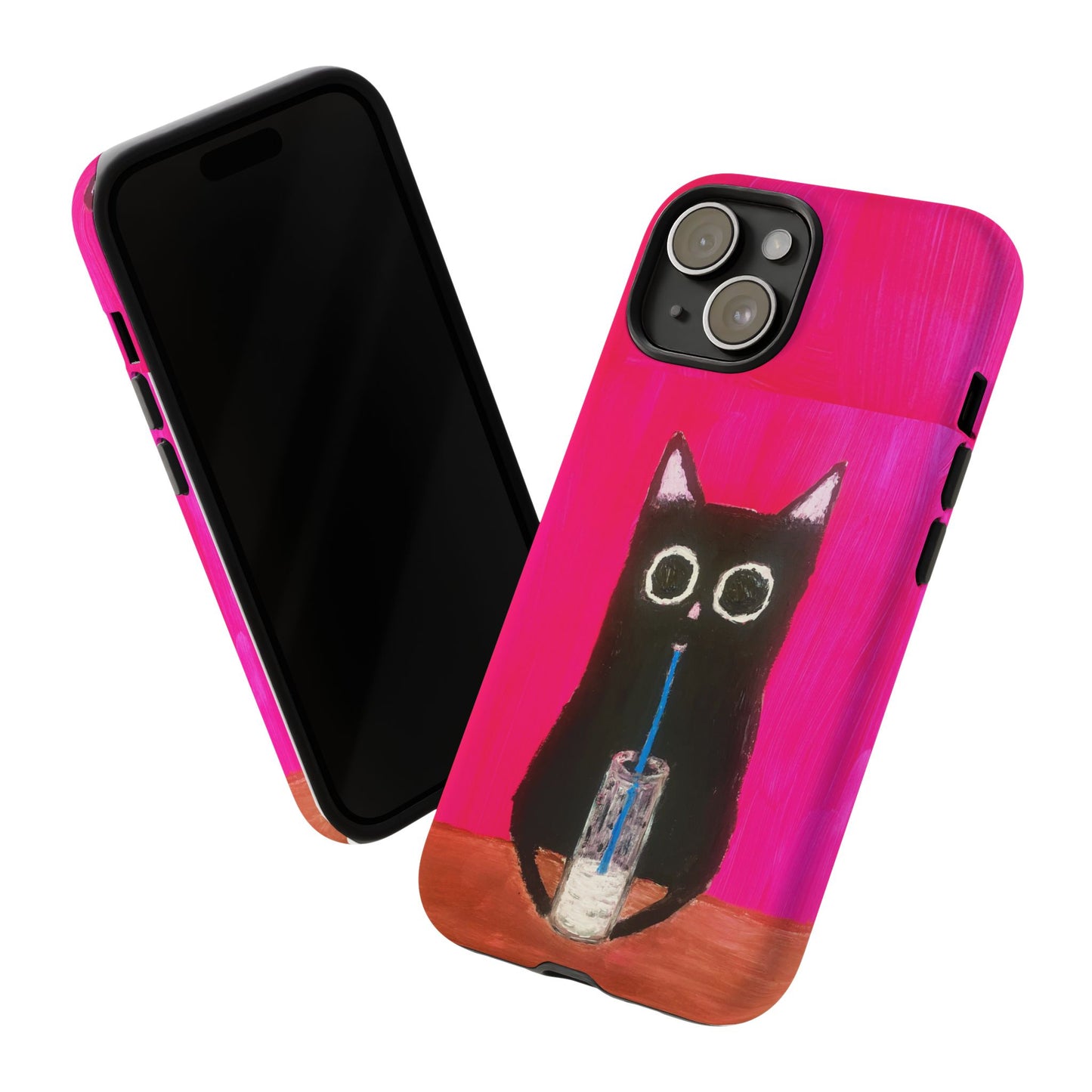 Cat Drinking Milk iPhone 16 Tough Case