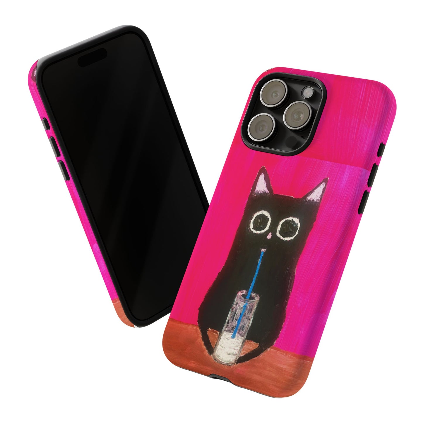 Cat Drinking Milk iPhone 16 Tough Case
