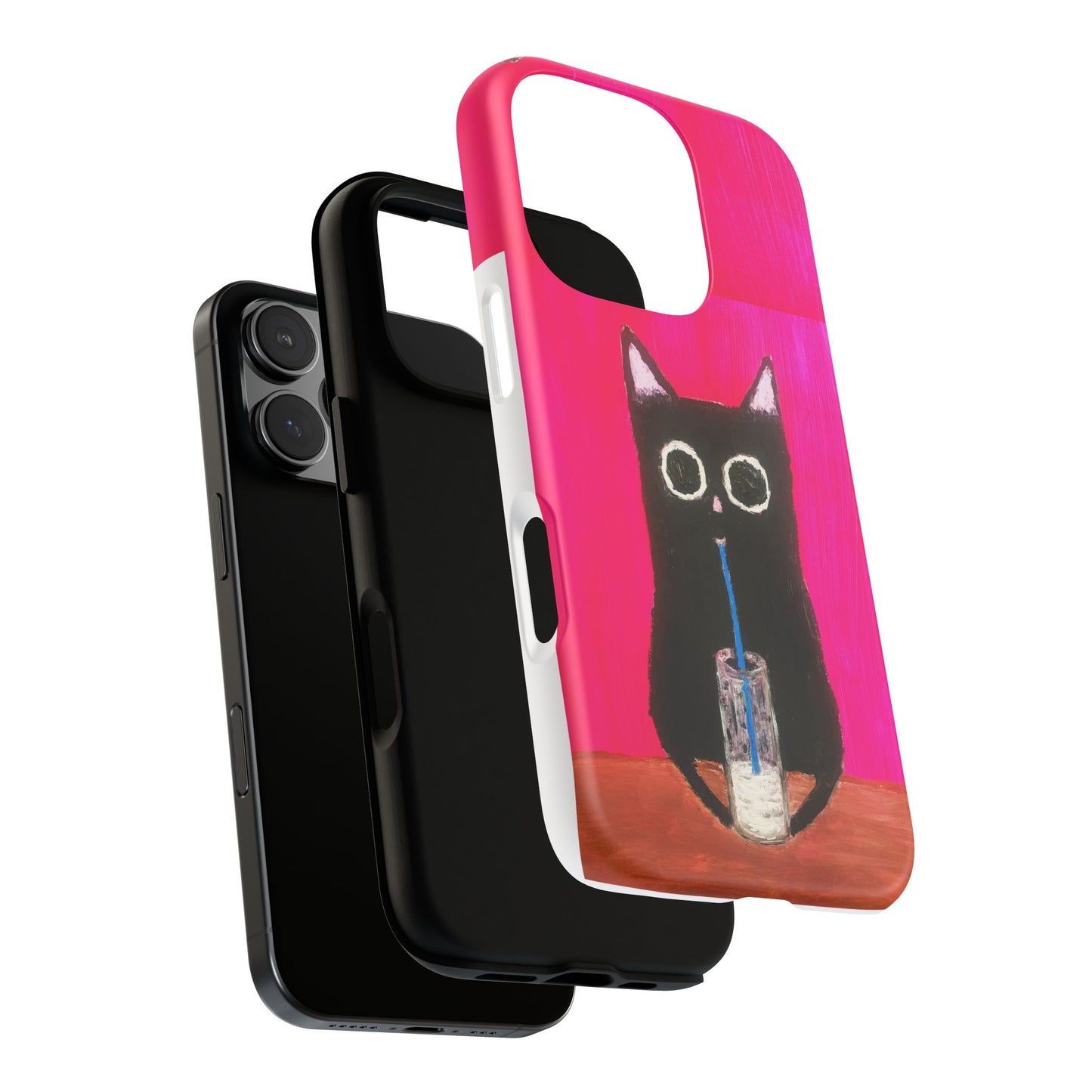Cat Drinking Milk iPhone 16 Tough Case