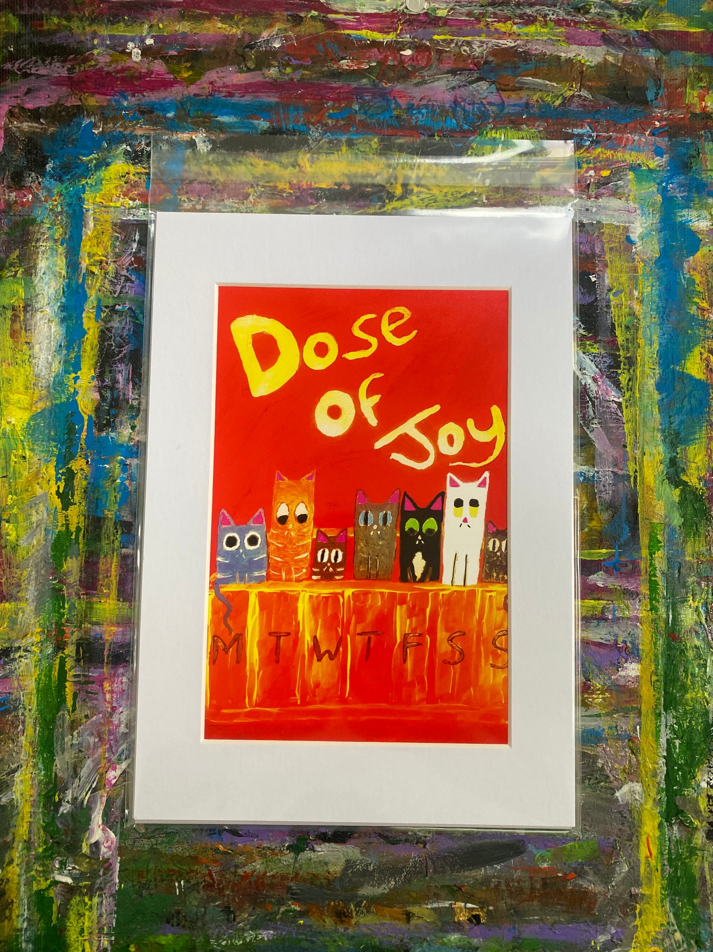Dose Of Joy Giclee Fine Art Print, A4 Mount