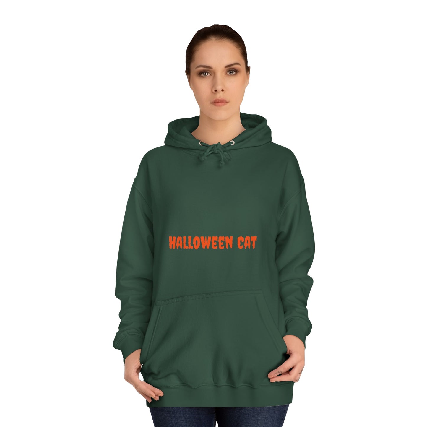 Halloween Cat College Hoodie