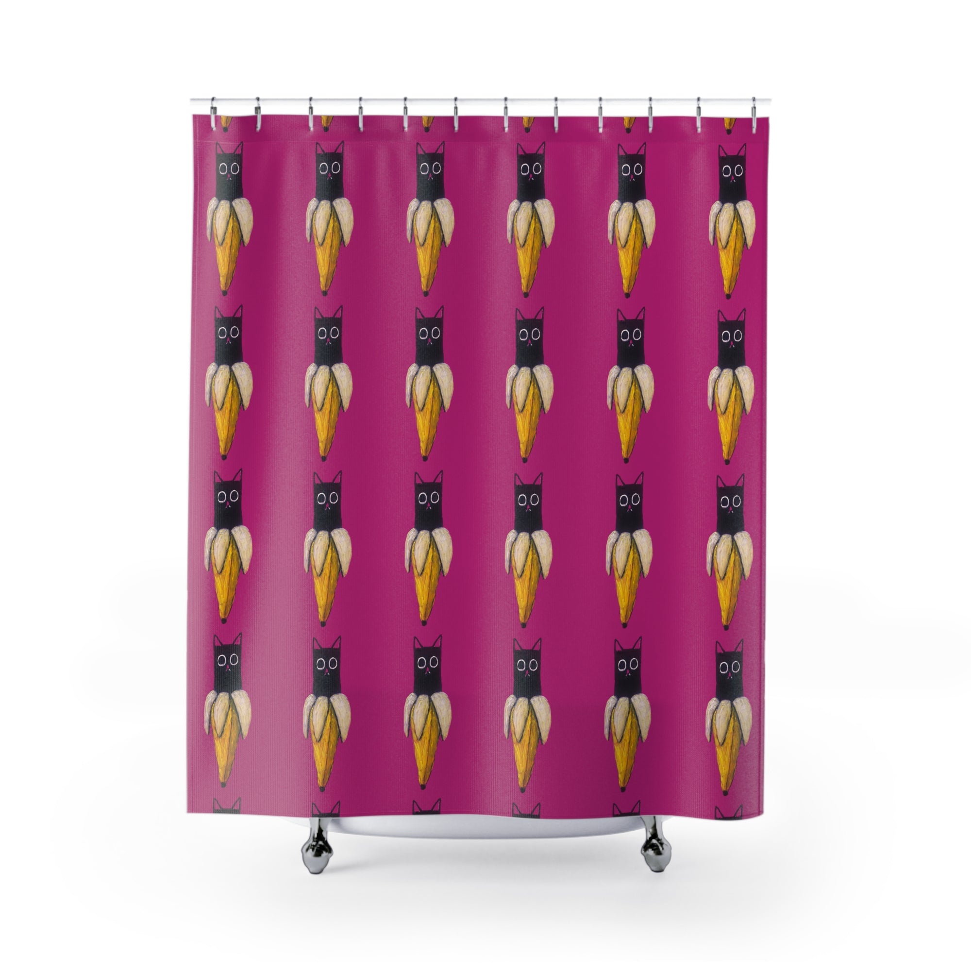 Banana Cat Shower Curtain