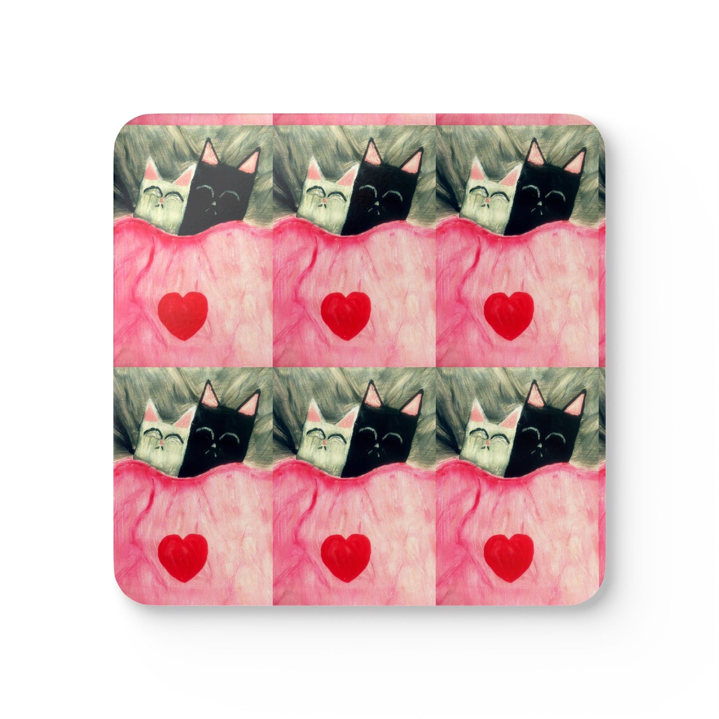 Coaster Set - Sleeping Cats