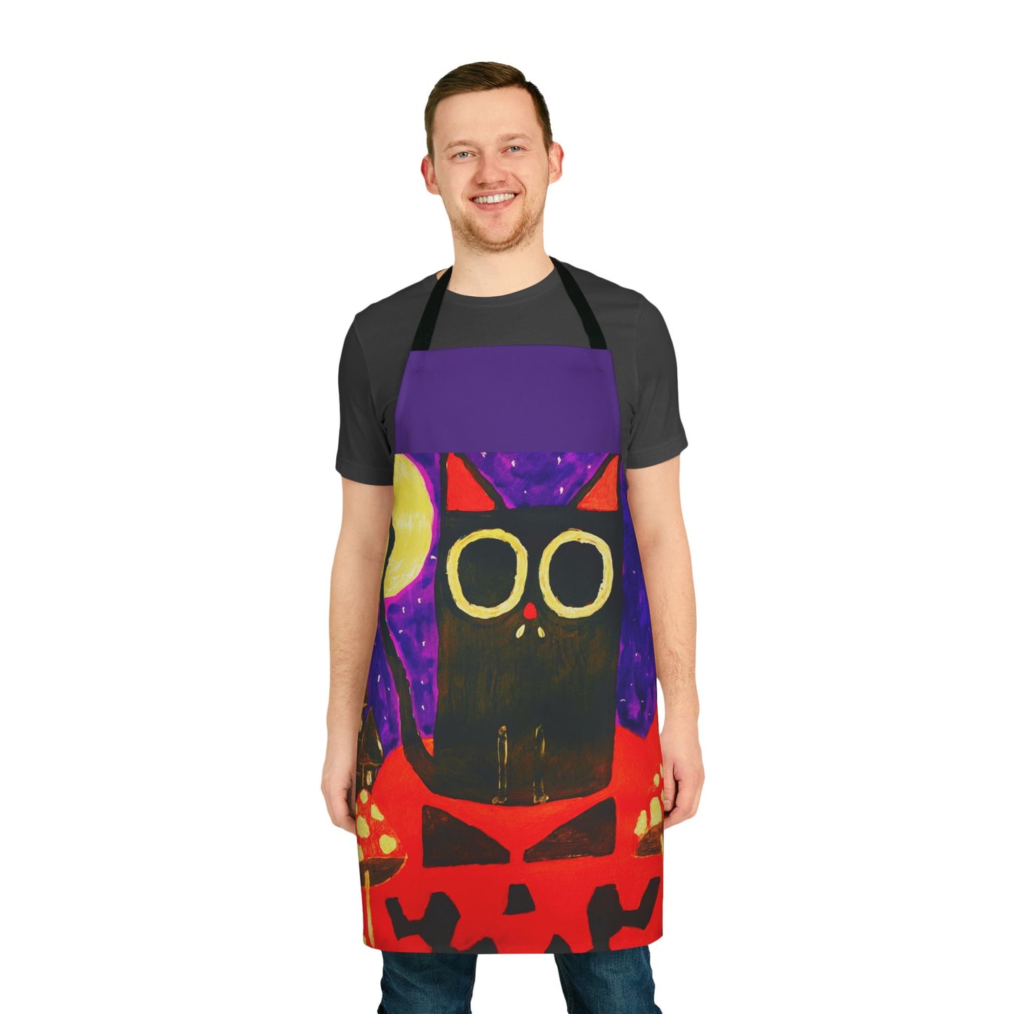 Halloween Apron, Choice Of 5 Colour Staps