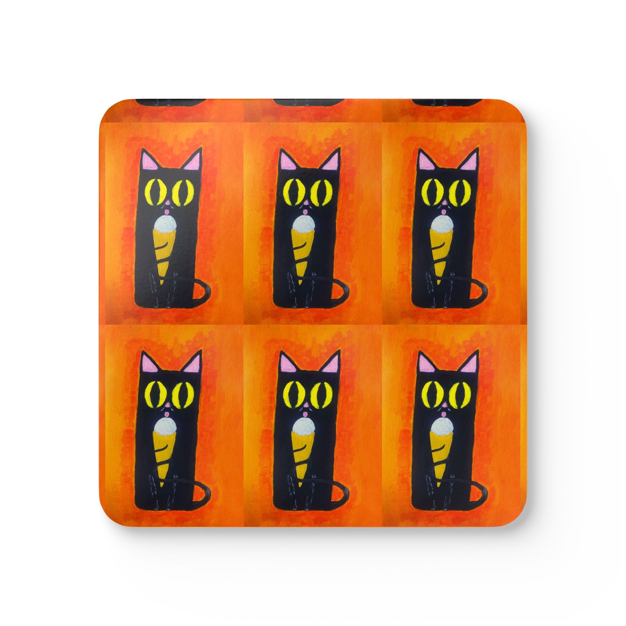 Coaster Set - Ice Cream Cat Design