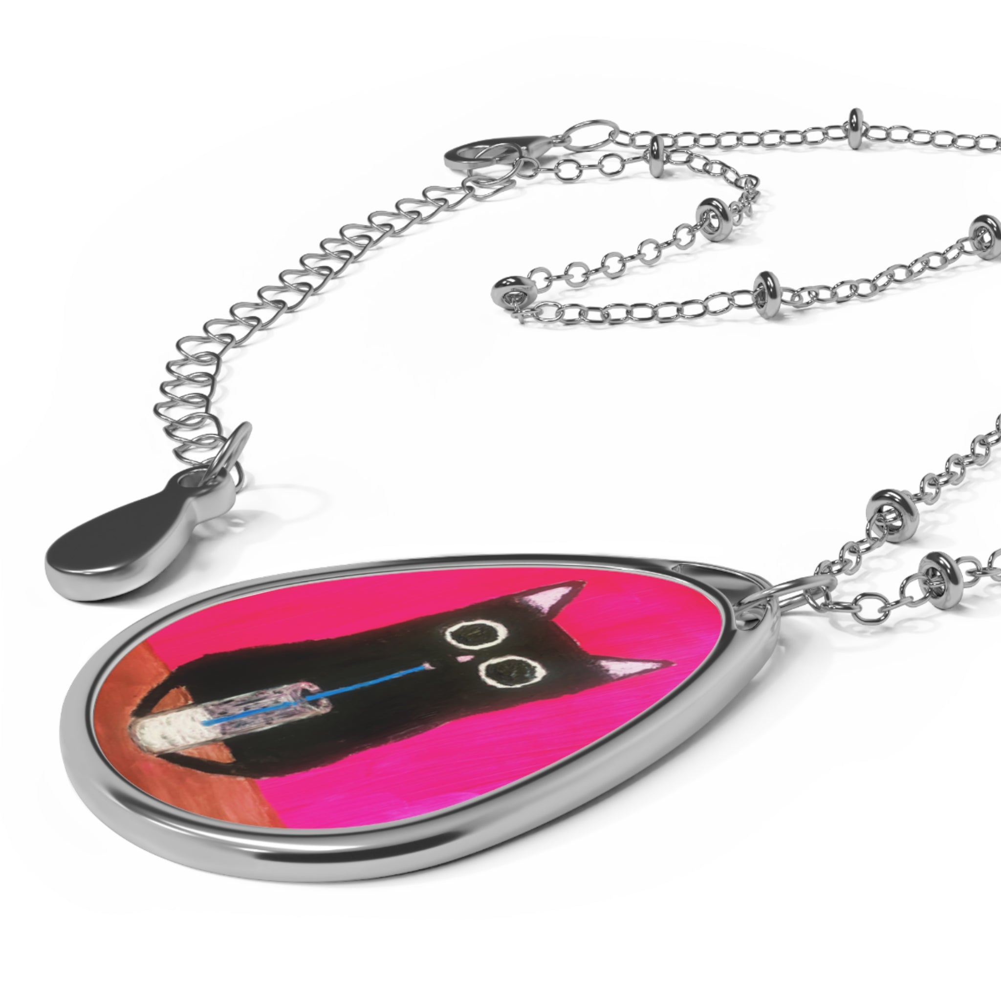 Cat With Milk, Pendant and Necklace