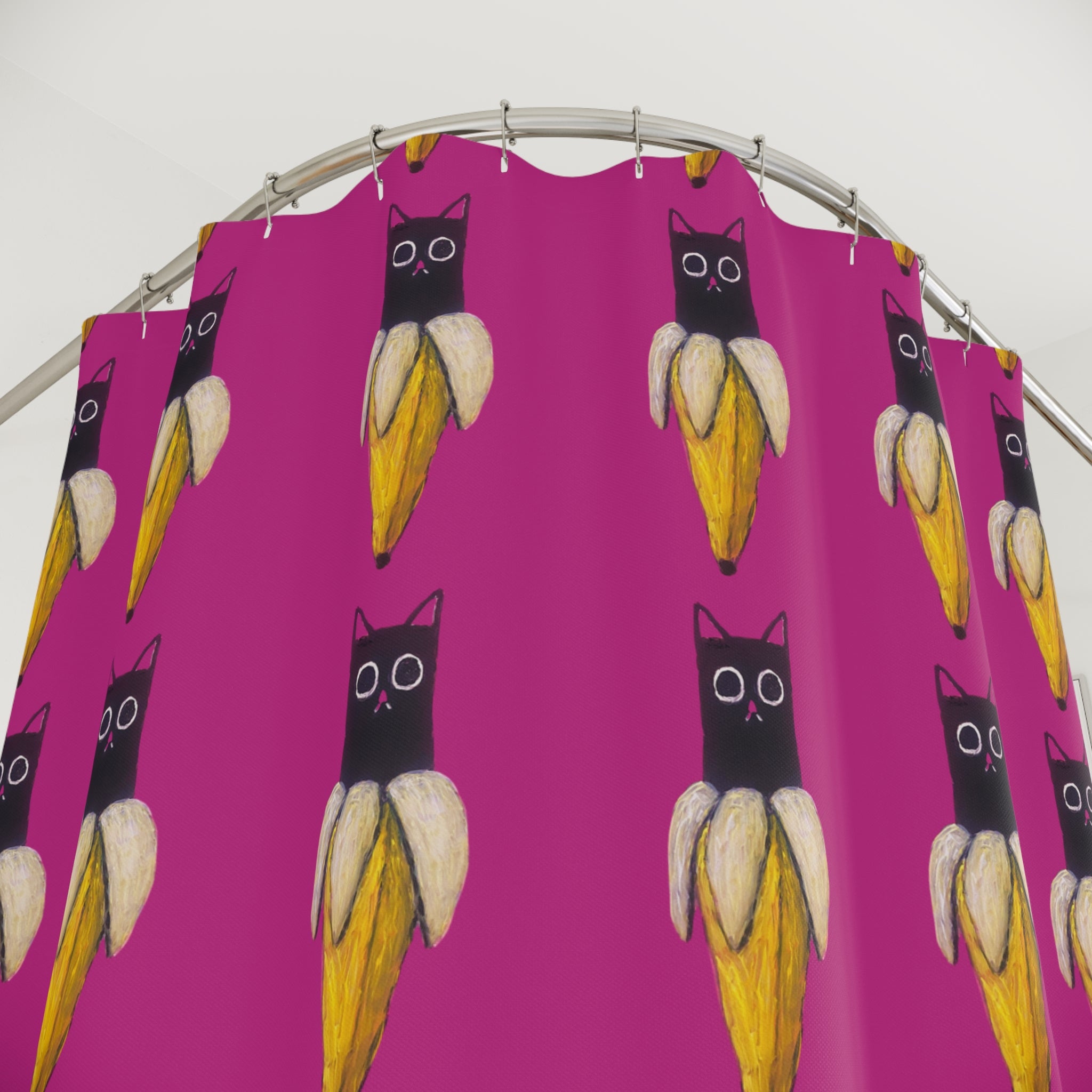 Banana Cat Shower Curtain
