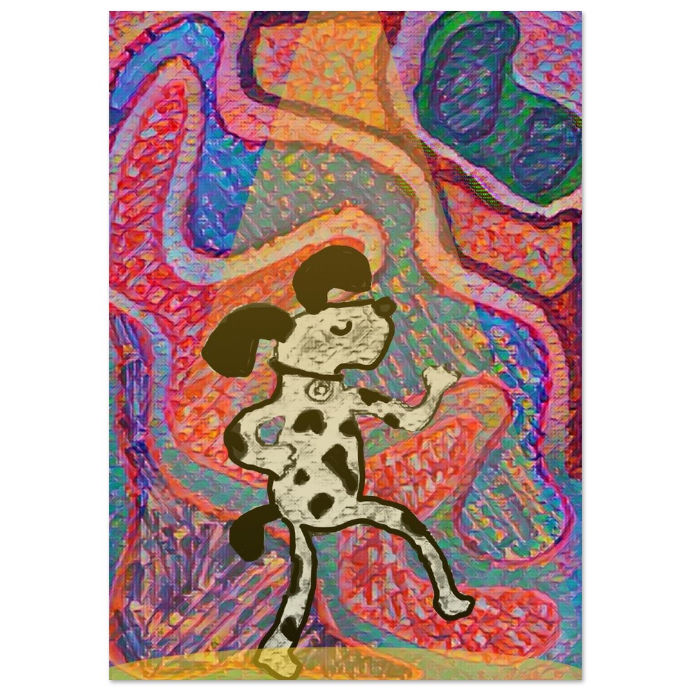 DISCO DOG Art Print, Available in A4, A3, A2 Sizes