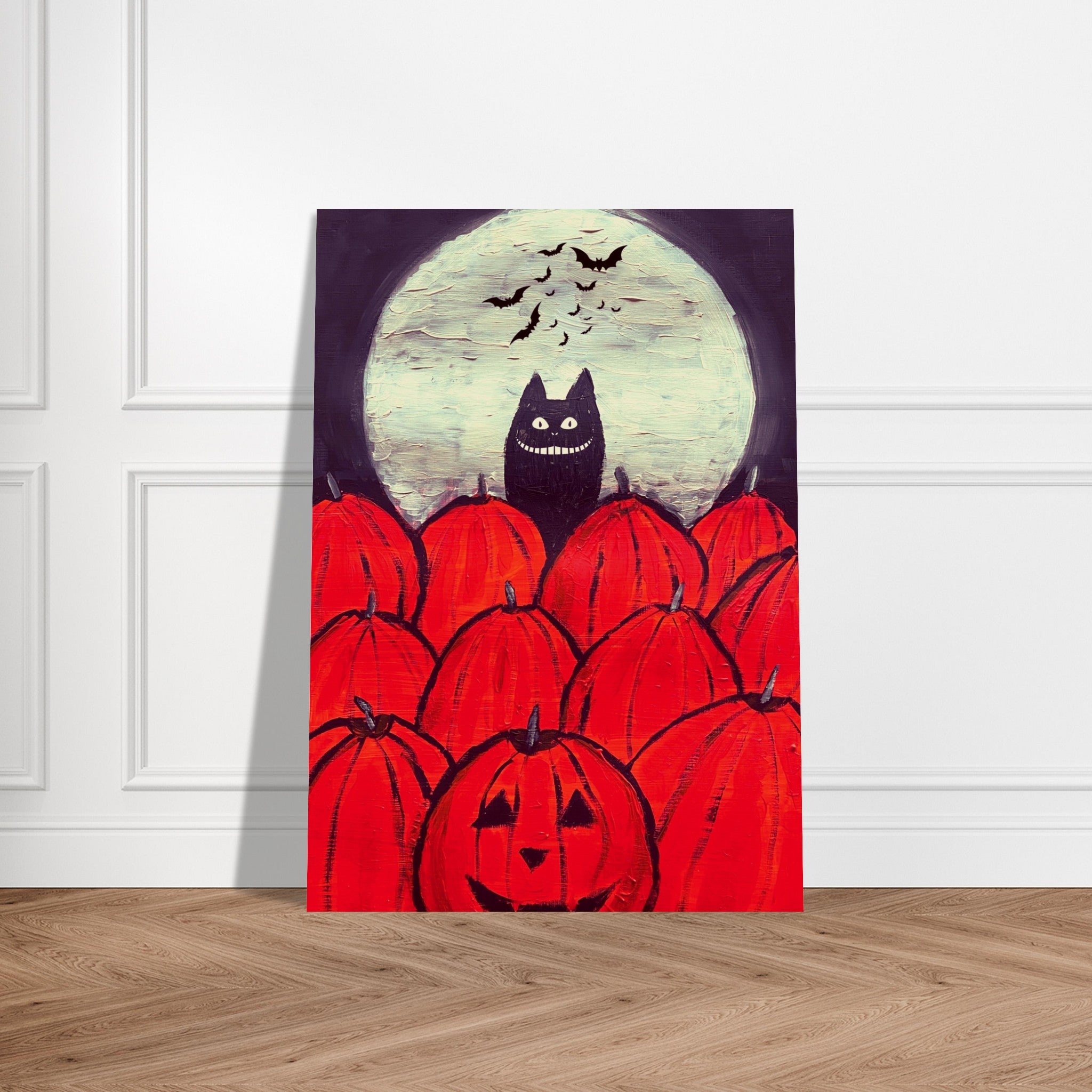 Spooky Kawaii Cat Poster Print Available In A4, A3, A2