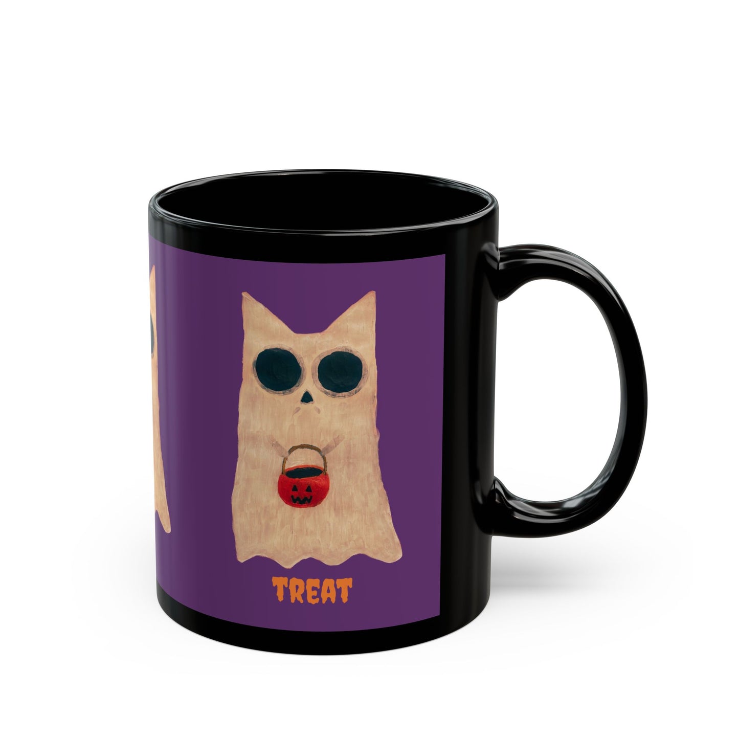 Trick Or Treat Ghost Cat Mug