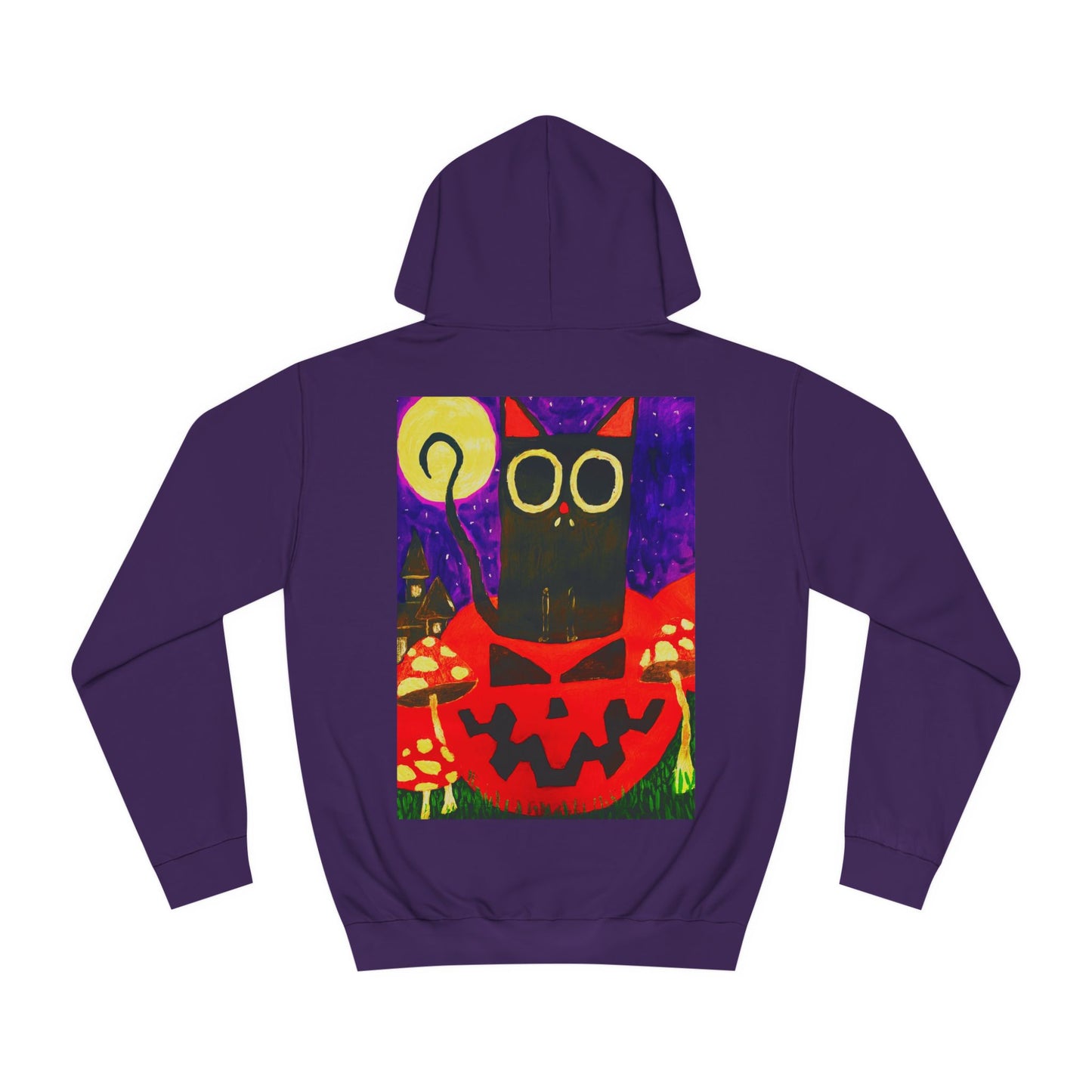 Halloween Cat College Hoodie