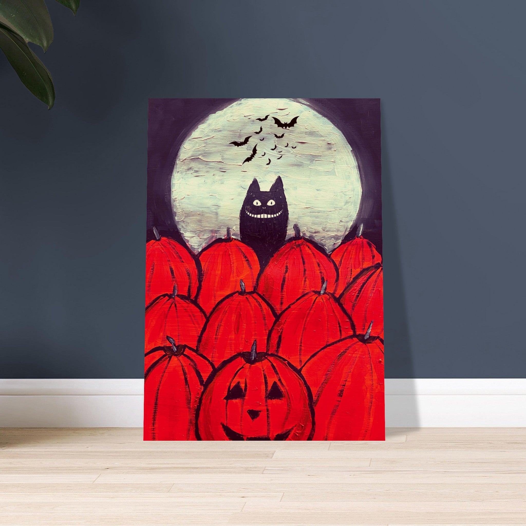 Spooky Kawaii Cat Poster Print Available In A4, A3, A2