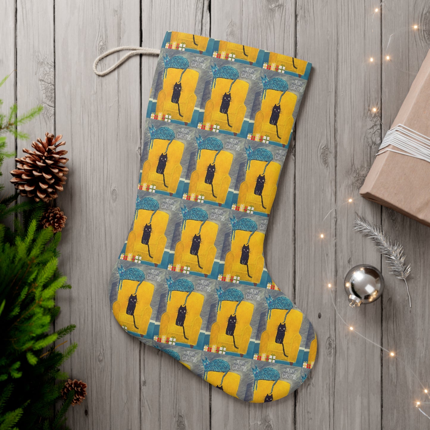 Cats On Chair Holiday Stocking