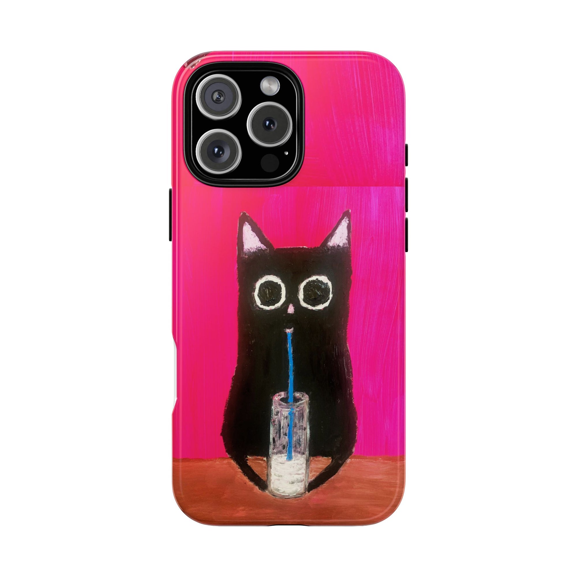Cat Drinking Milk iPhone 16 Tough Case