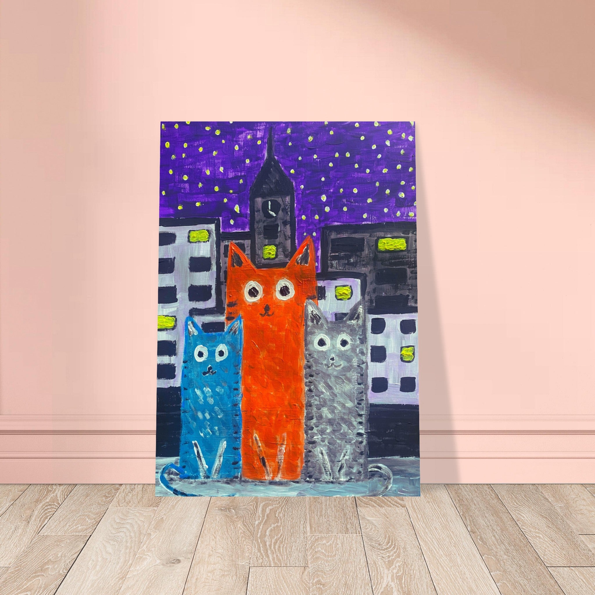 Cats On The Town Poster Print Available In A4, A3, A2 Formats