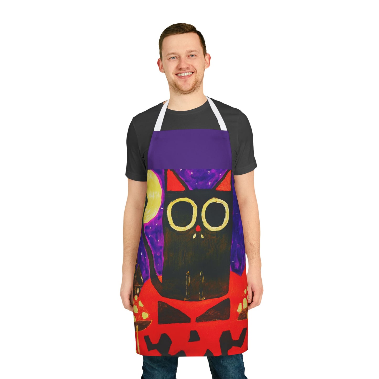 Halloween Apron, Choice Of 5 Colour Staps