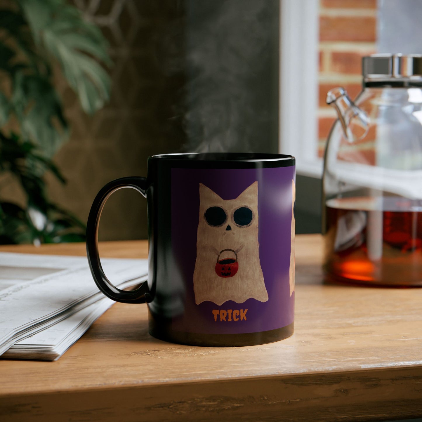 Trick Or Treat Ghost Cat Mug