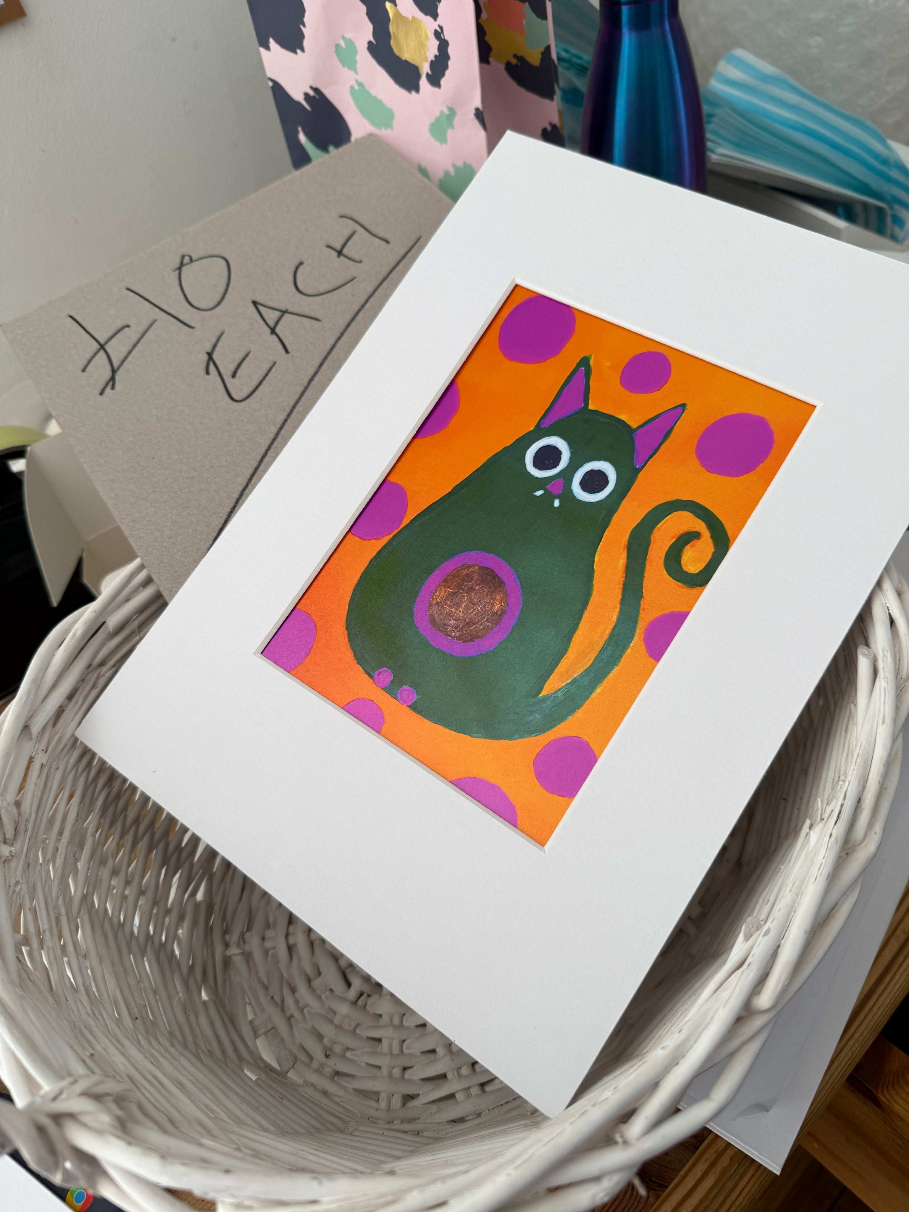 Avocado Cat Print