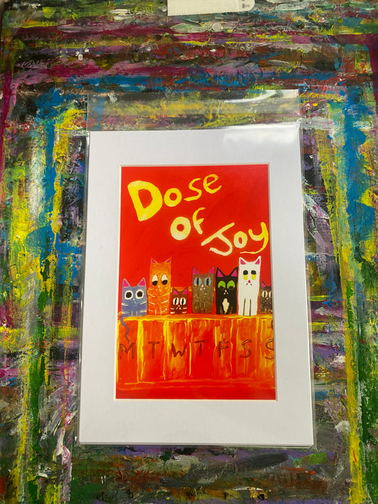 Dose Of Joy Giclee Fine Art Print, A4 Mount