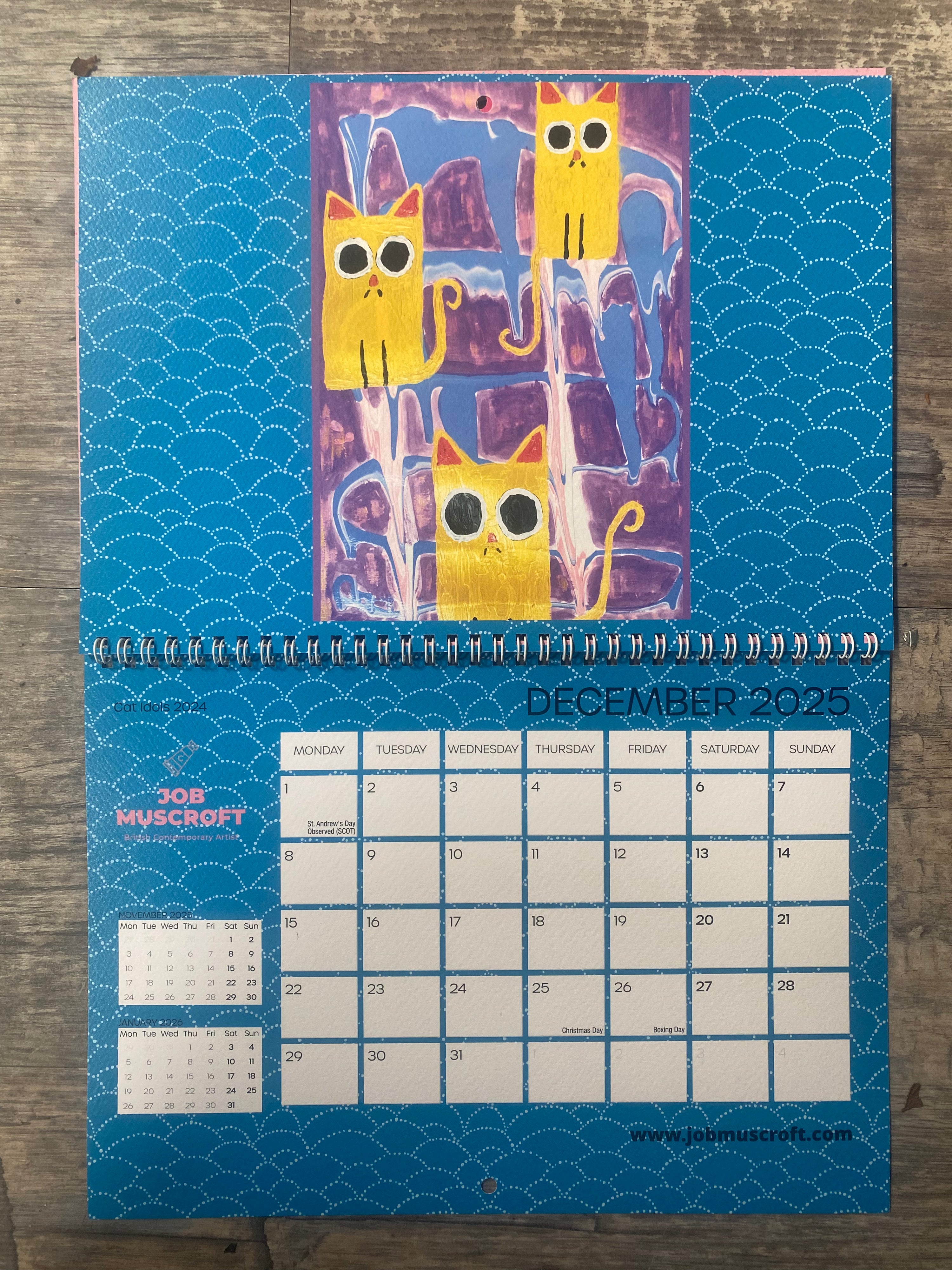 2025 Kawaii Cat Calendar