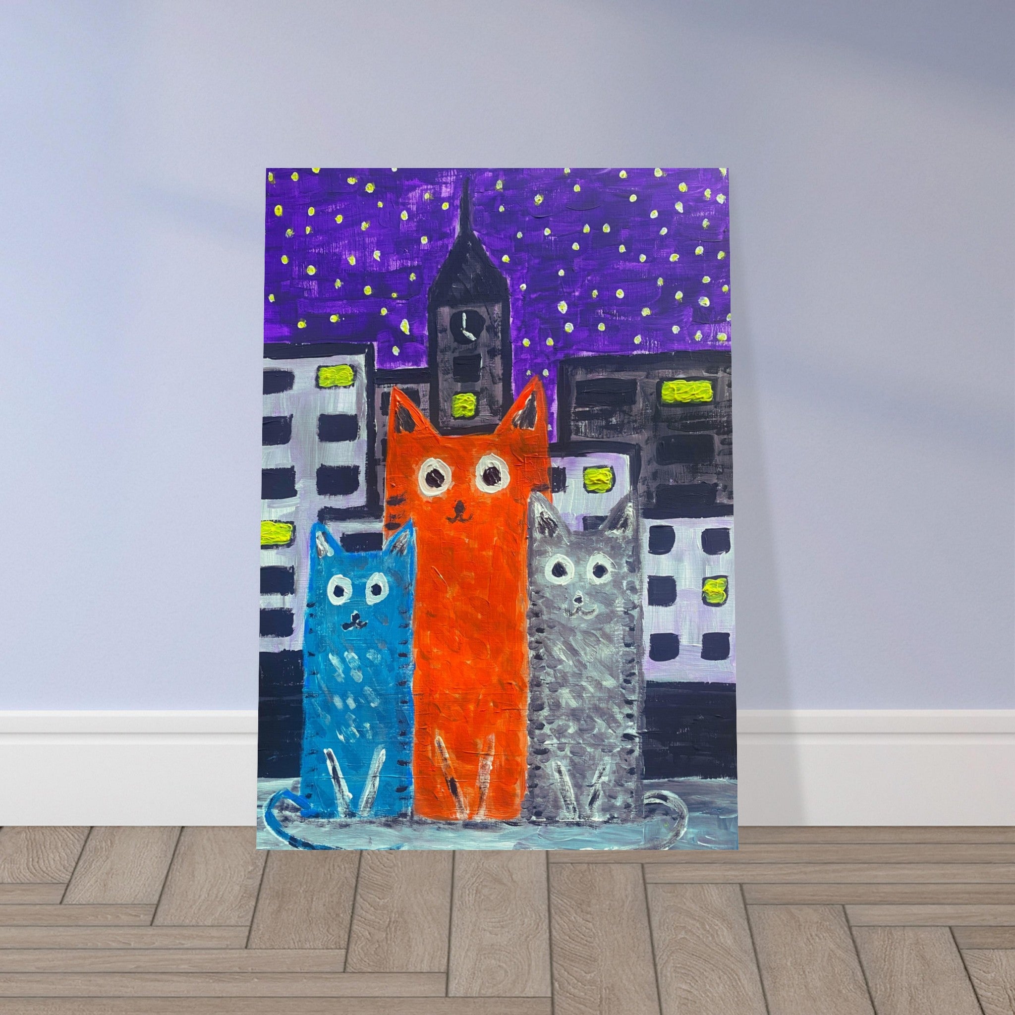Cats On The Town Poster Print Available In A4, A3, A2 Formats