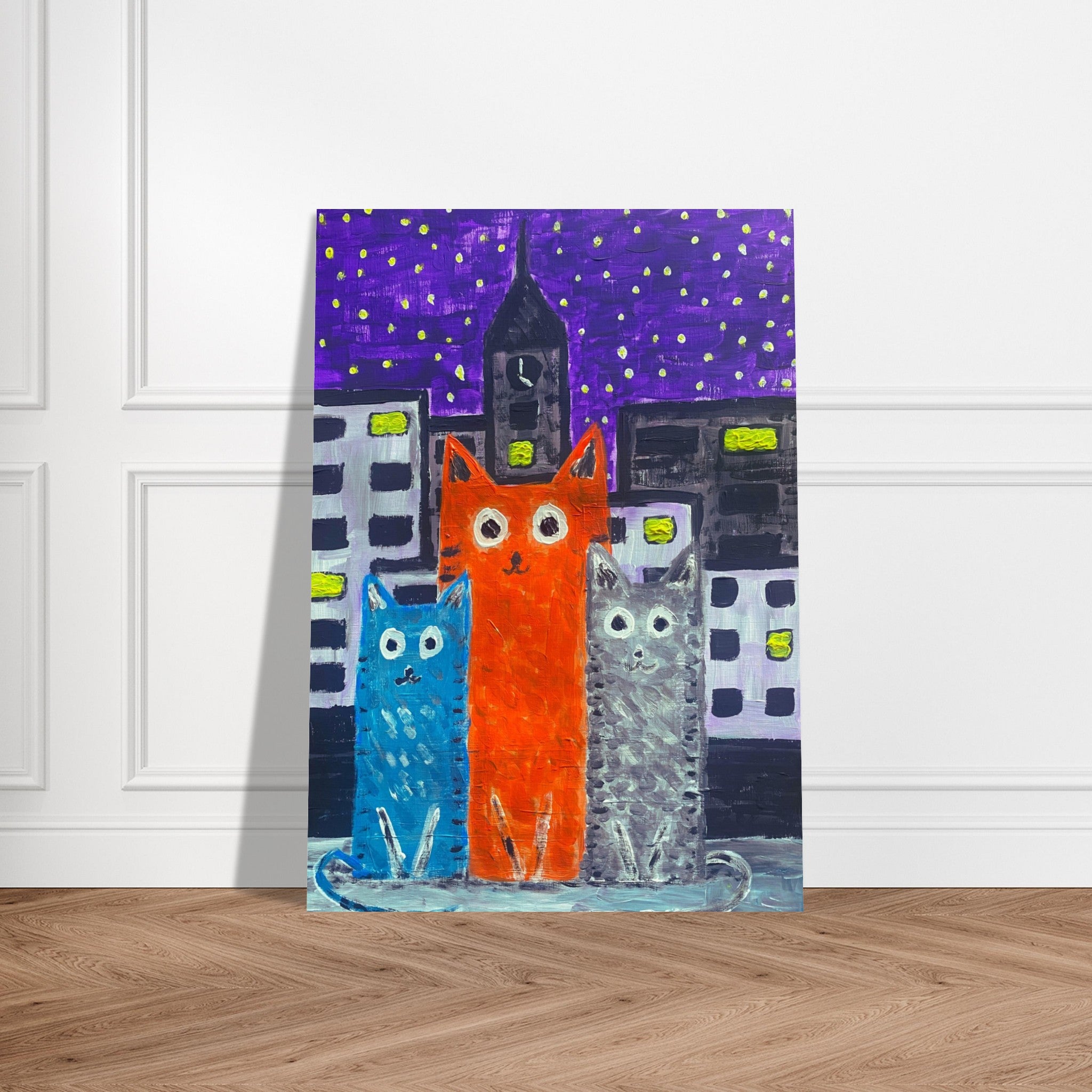 Cats On The Town Poster Print Available In A4, A3, A2 Formats