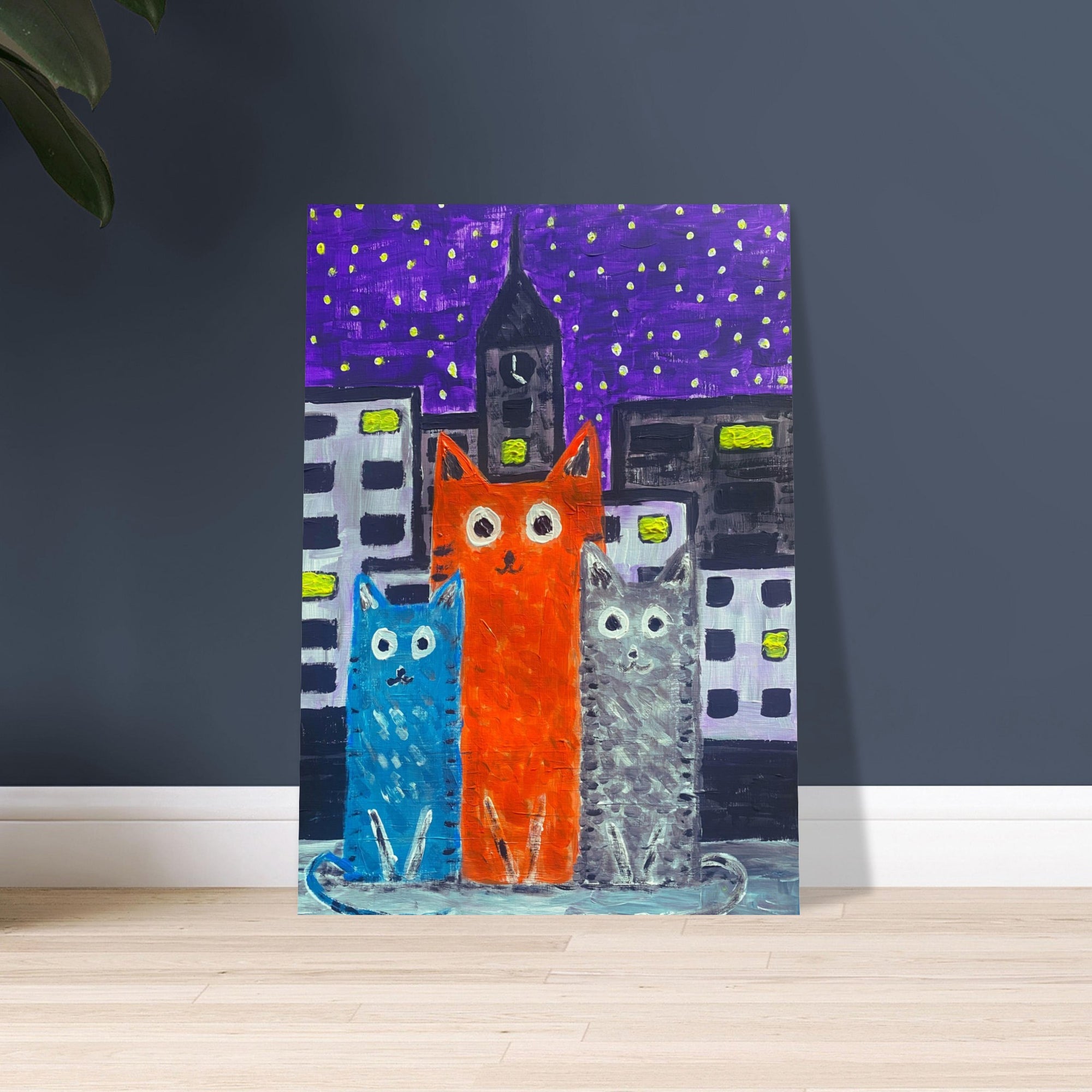 Cats On The Town Poster Print Available In A4, A3, A2 Formats